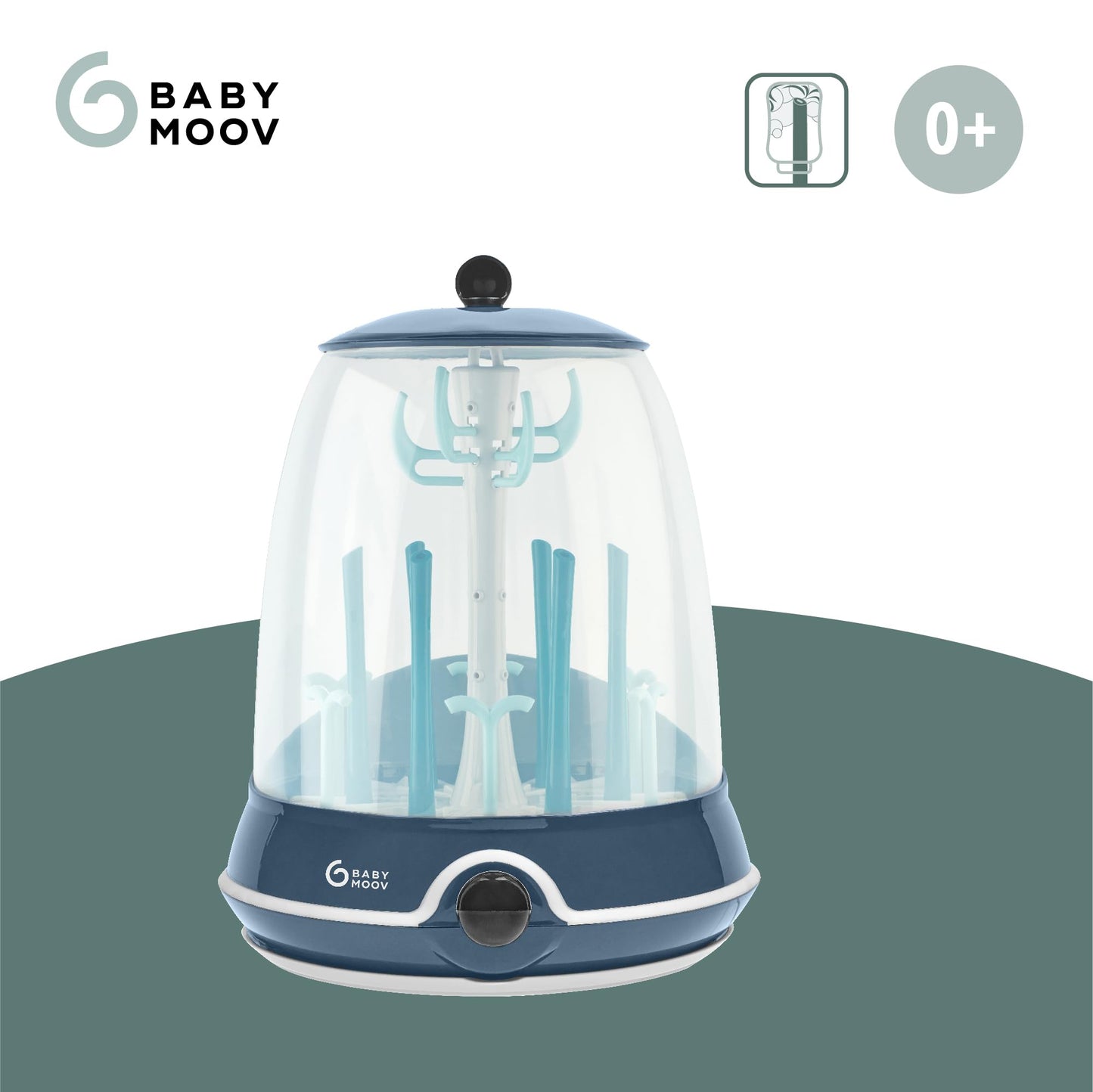 Babymoov Turbo Steam Plus 2-in-1 aurusterilisaator ja pudelikuivatusrest