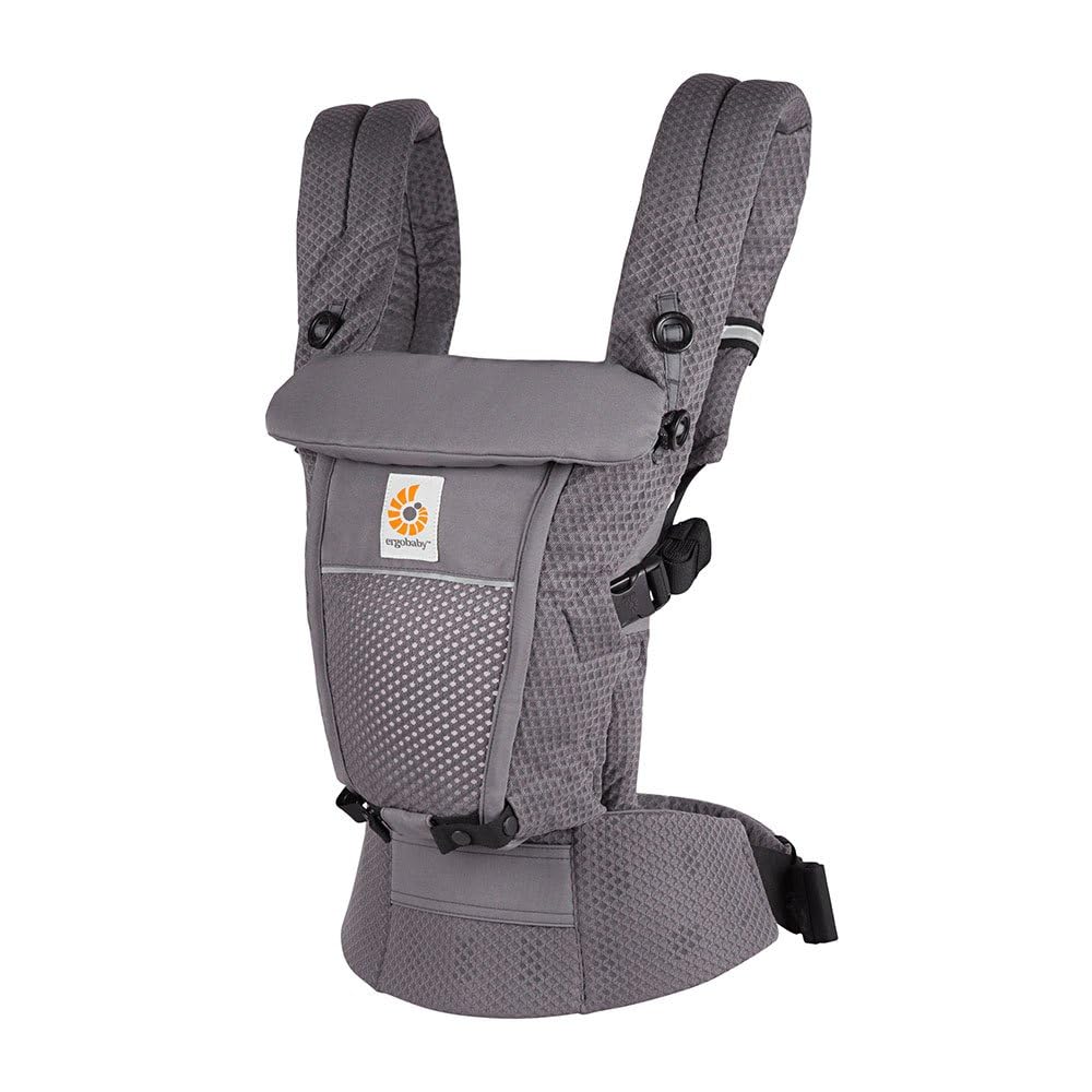 Ergobaby Adapt kandekott vastsündinule, 3 kandesuunda, SoftFlex Mesh, Graphite Grey