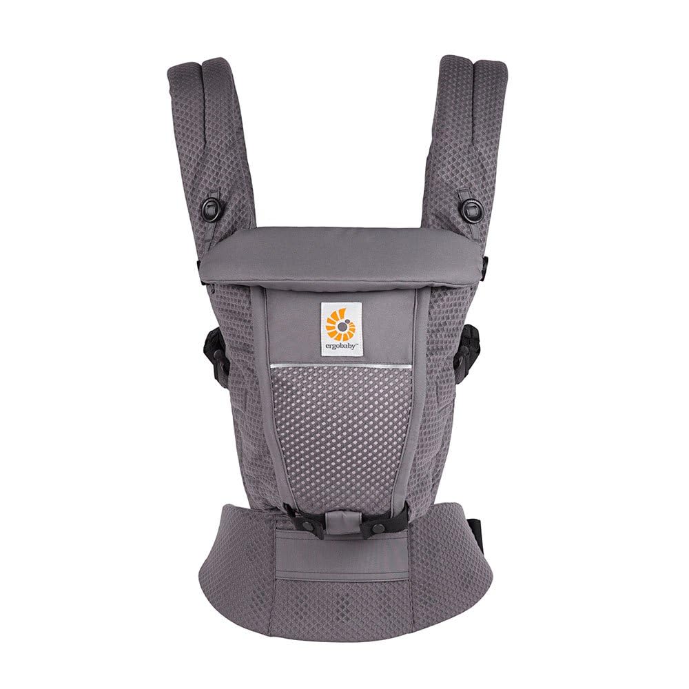 Ergobaby Adapt kandekott vastsündinule, 3 kandesuunda, SoftFlex Mesh, Graphite Grey