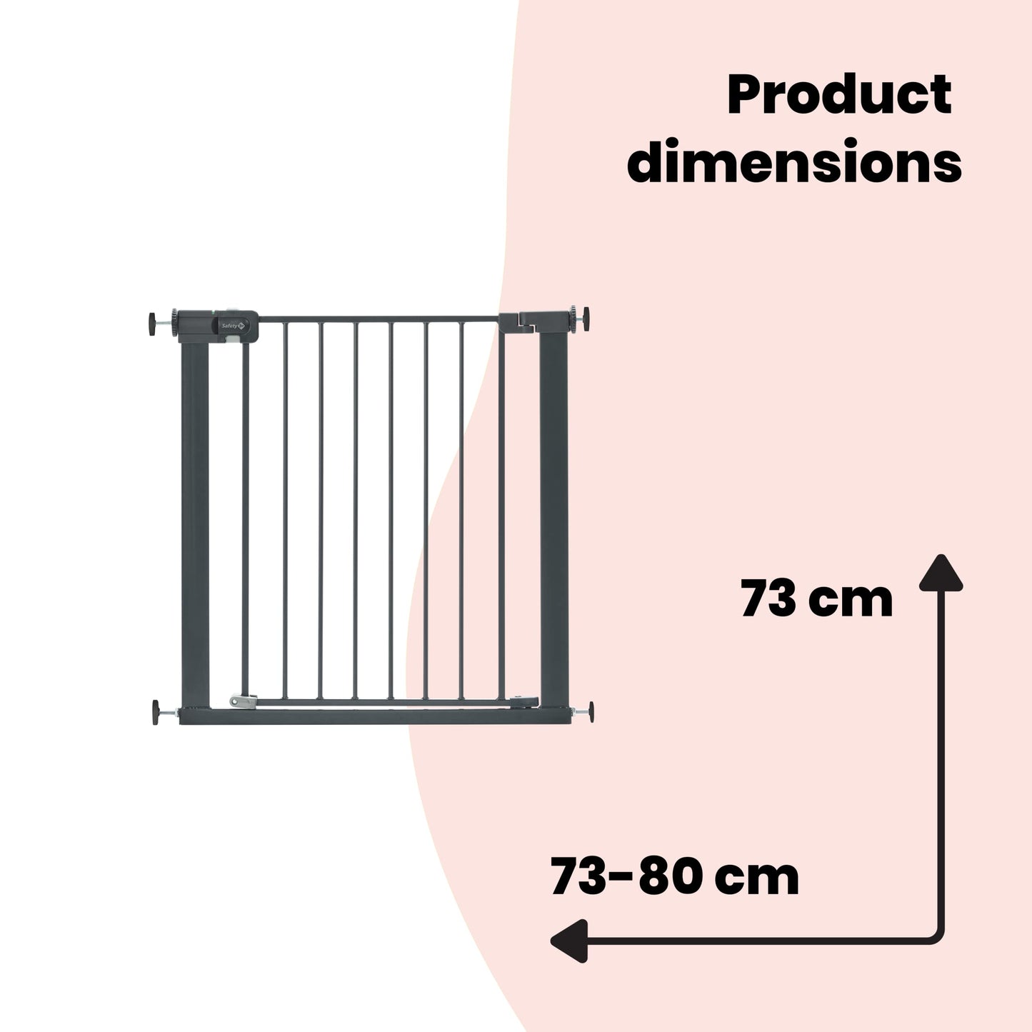 Safety 1st metallist turvavärav Easy Close, 73–80 cm, hall