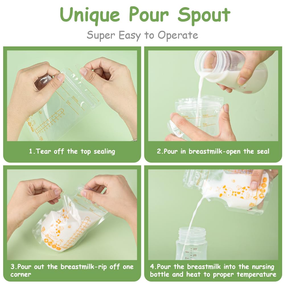 Aolso rinnapiima säilituskotid 250 ml – 80 tk, külmutamiseks ja hoiustamiseks