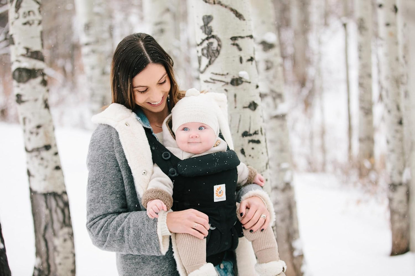 Ergobaby Omni 360 Cool Air Mesh kandekott vastsündinule kuni 3. eluaastani, Pearl Grey