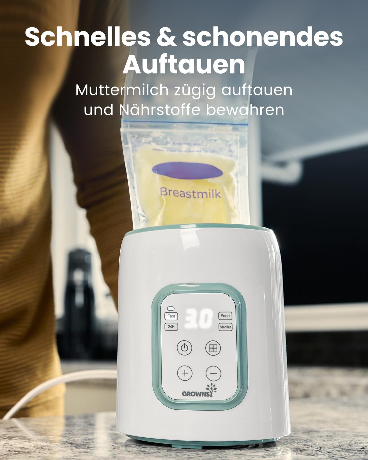 GROWNSY 8-ühes kiire pudelisoojendaja