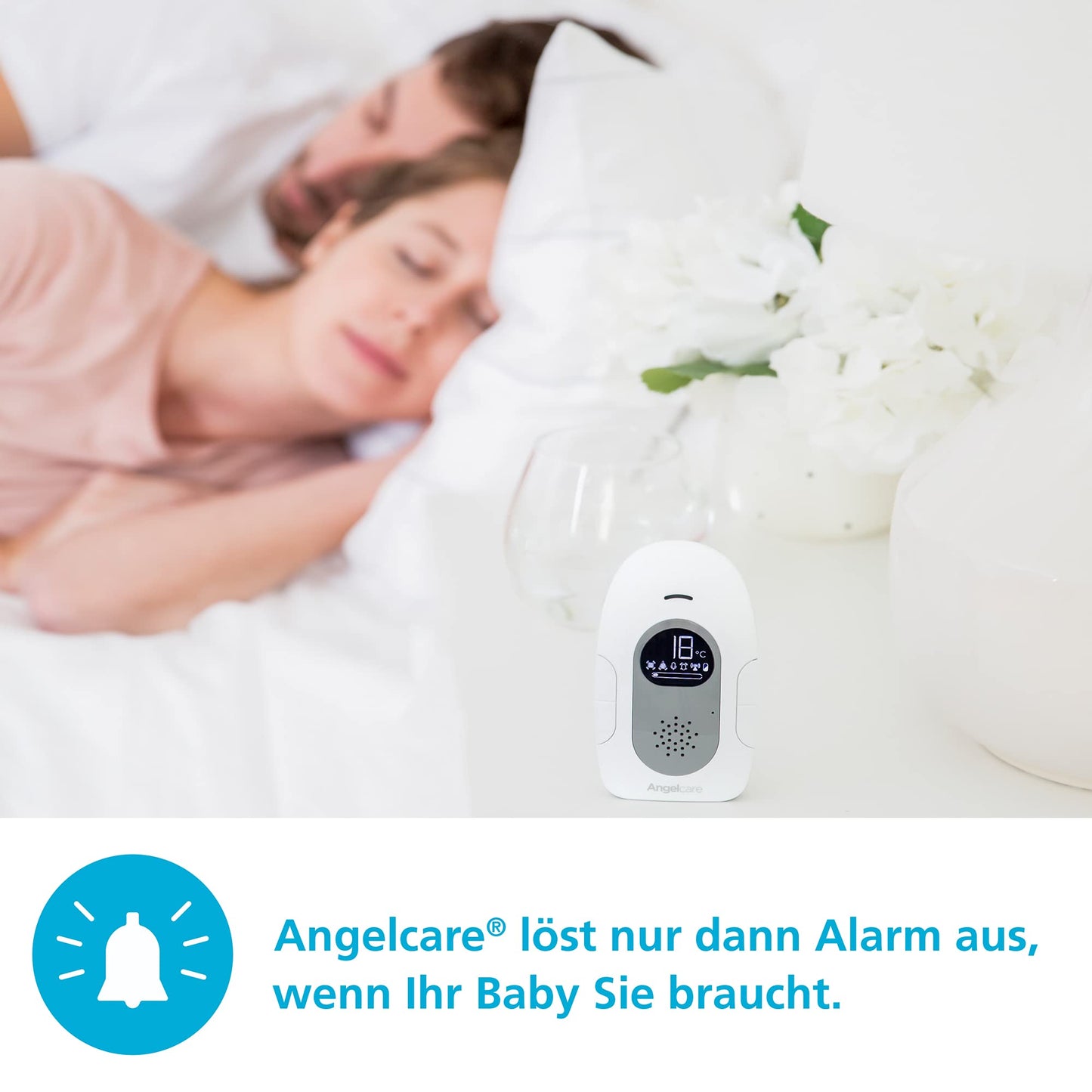 Angelcare SmartSensor Pro 2 beebimonitor – heli- ja liikumisjälgimine, temperatuurianduriga