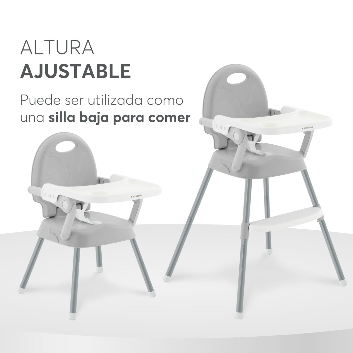 KikkaBoo SPOONY 3-in-1 söögitool, hall