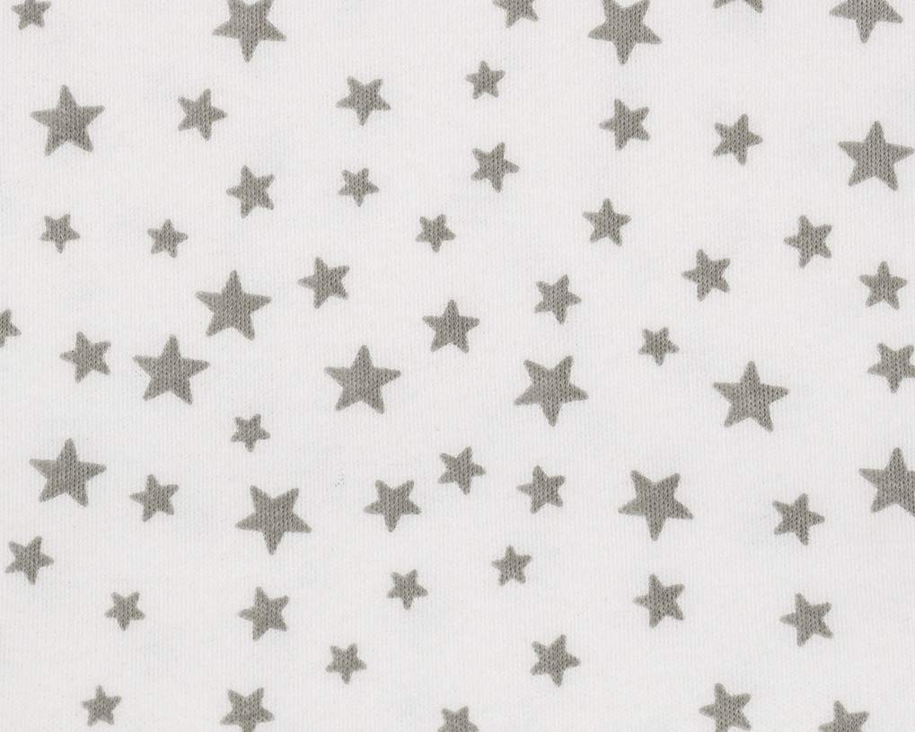 Ti TIN beebitekk 80 × 80 cm – hallide tähtedega, 100% puuvill