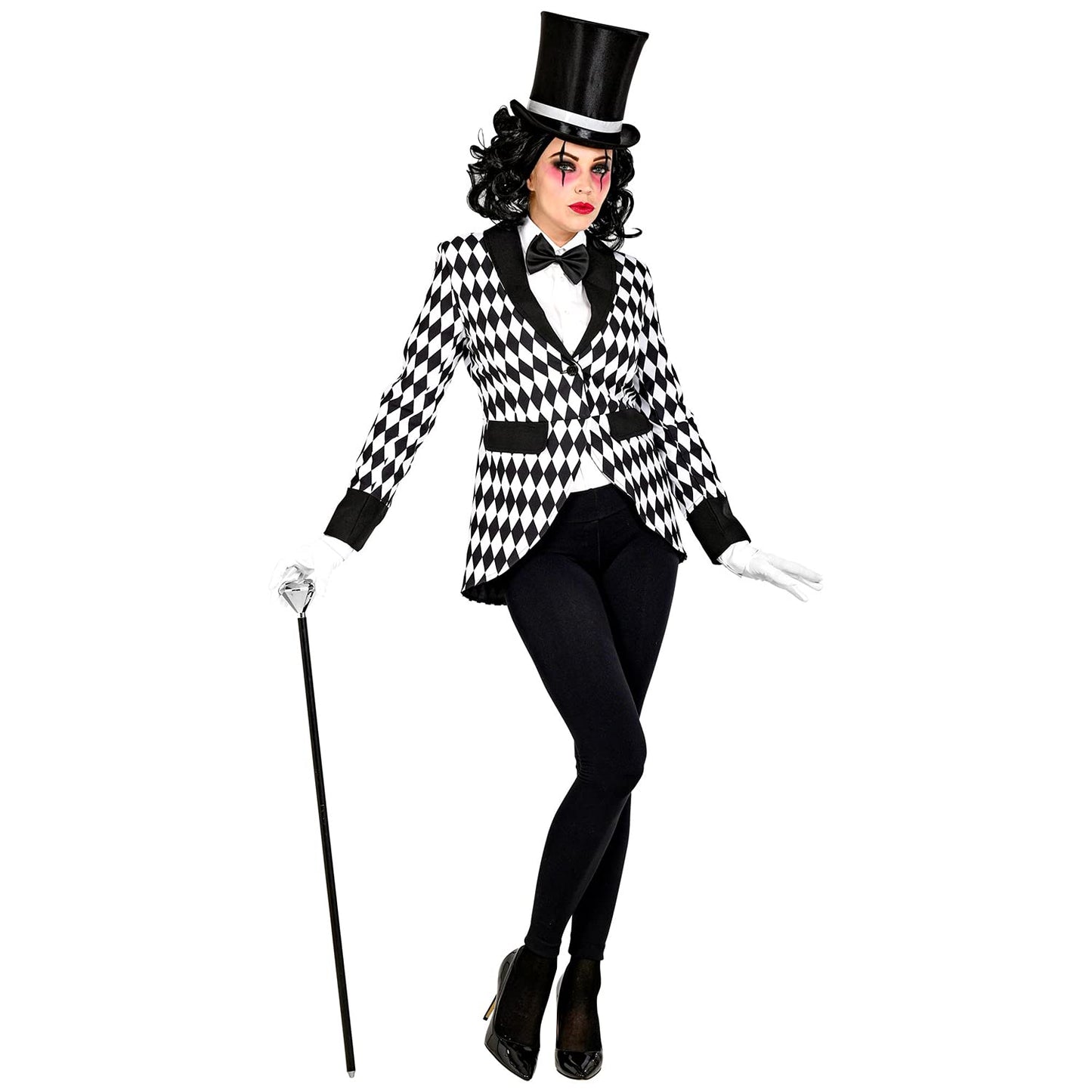 Naiste harklequin pintsak – black-white M/L