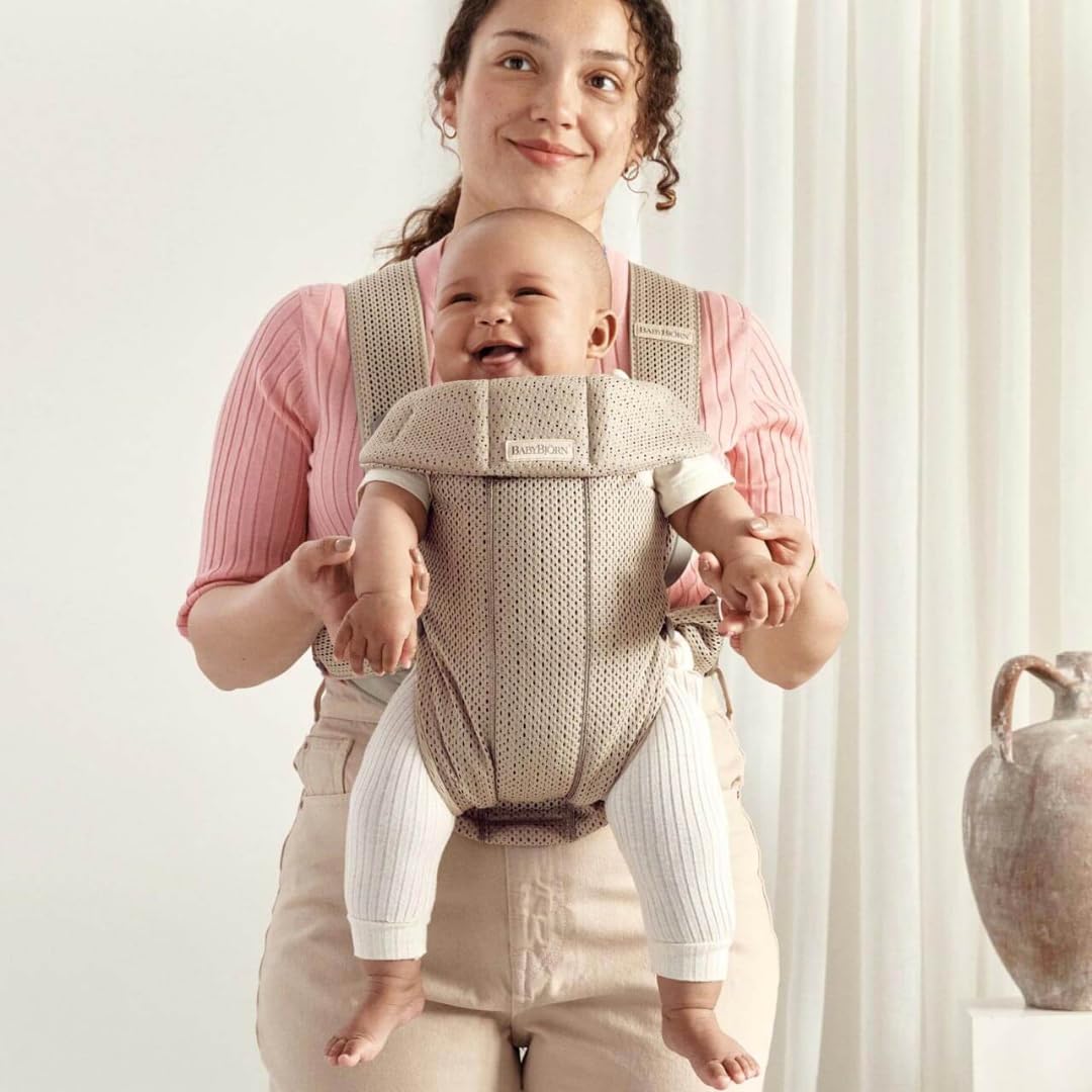 BabyBjörn Baby Carrier Mini carrier bag, 3D Mesh, grey-beige