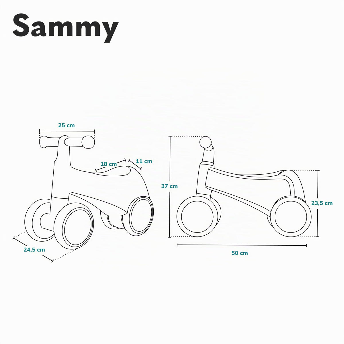 Lionelo Sammy jooksuratas 1–3 a, valge