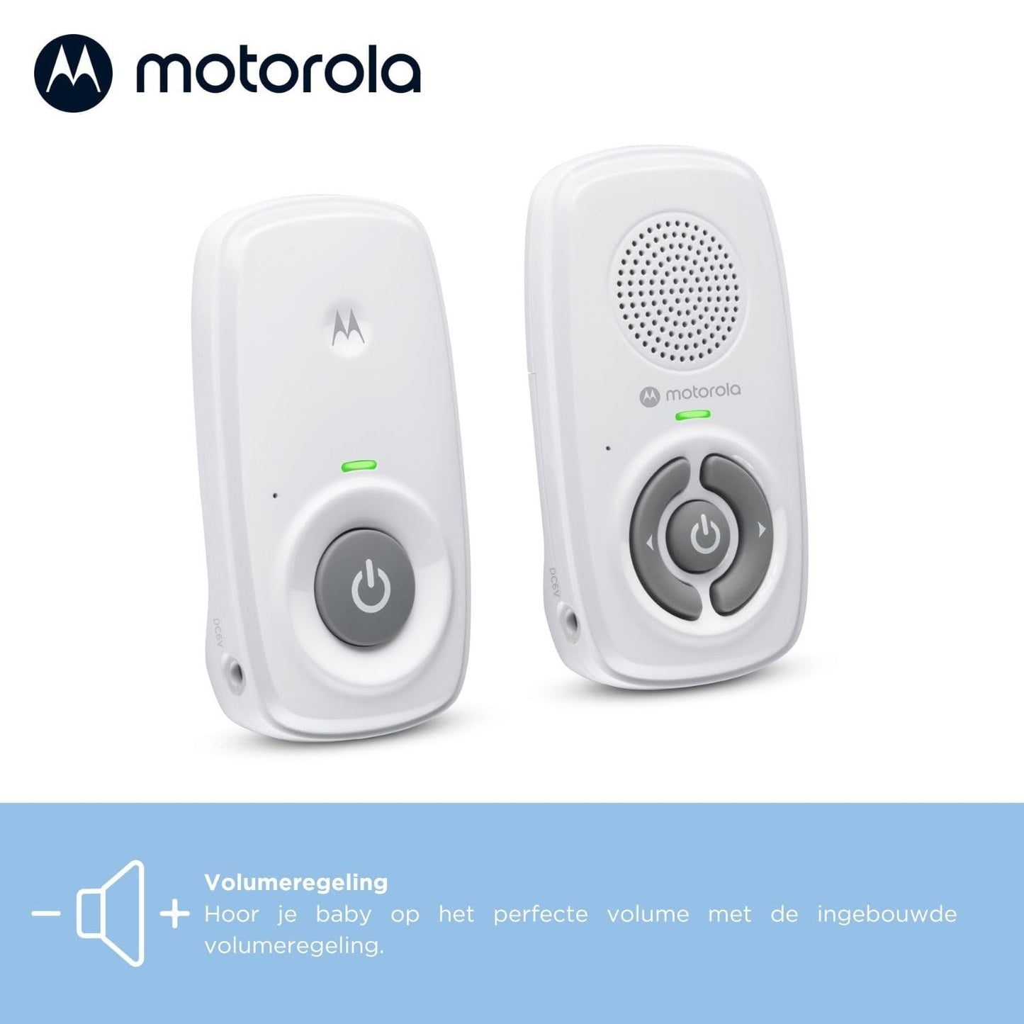 Motorola Nursery AM21 audio beebimonitor DECT-tehnoloogiaga, valge