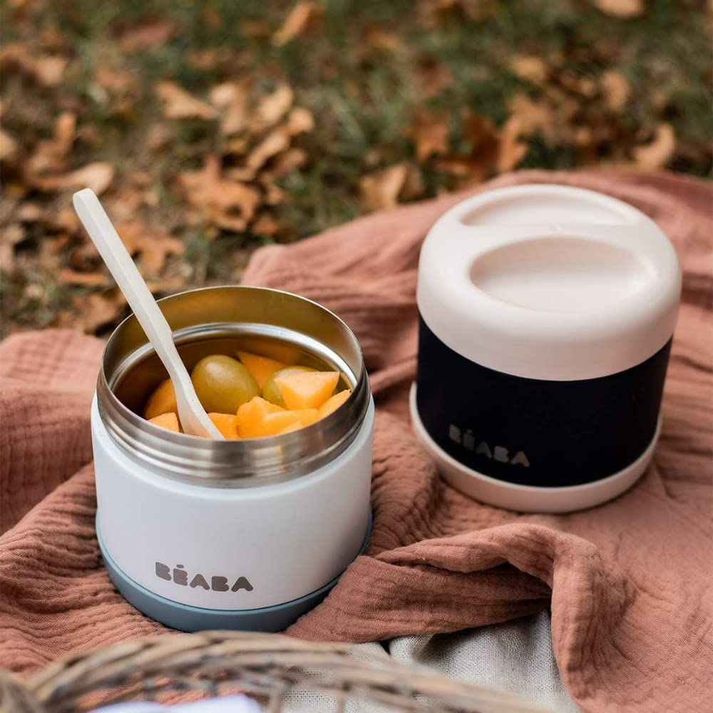 Béaba termospurk beebitoidule, roostevabast terasest, 300 ml, hall/roheline