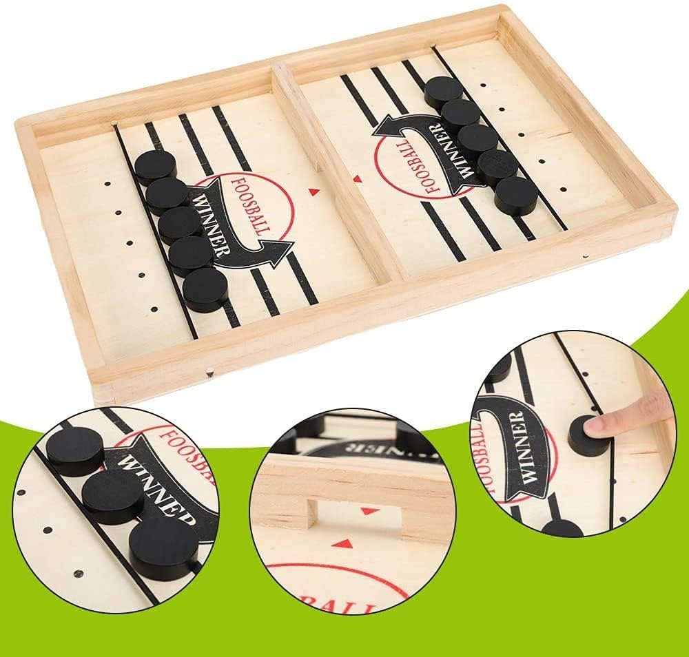 Sunshine Smile wooden air hockey game "Sling Puck"