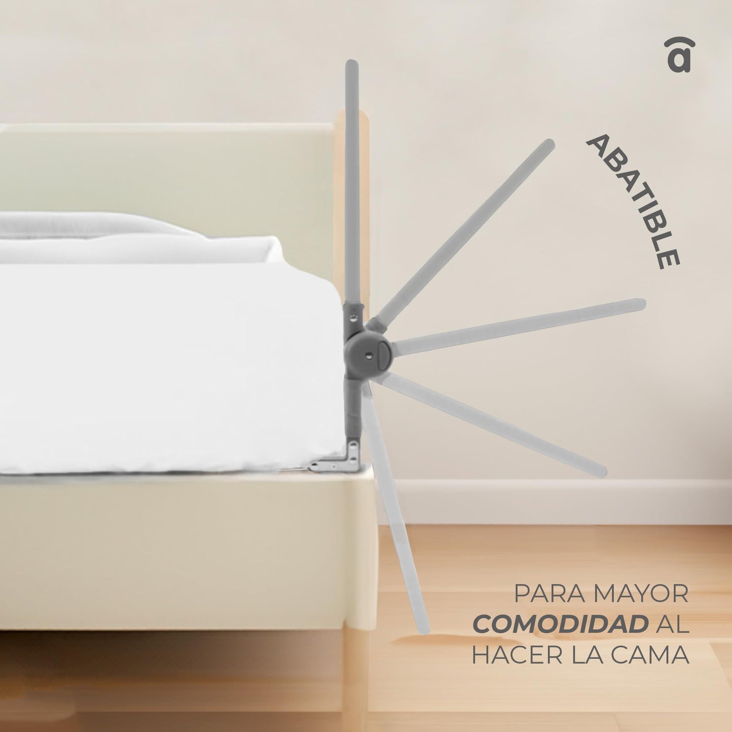 Asalvo 2-in-1 voodipiire, valge, 150cm