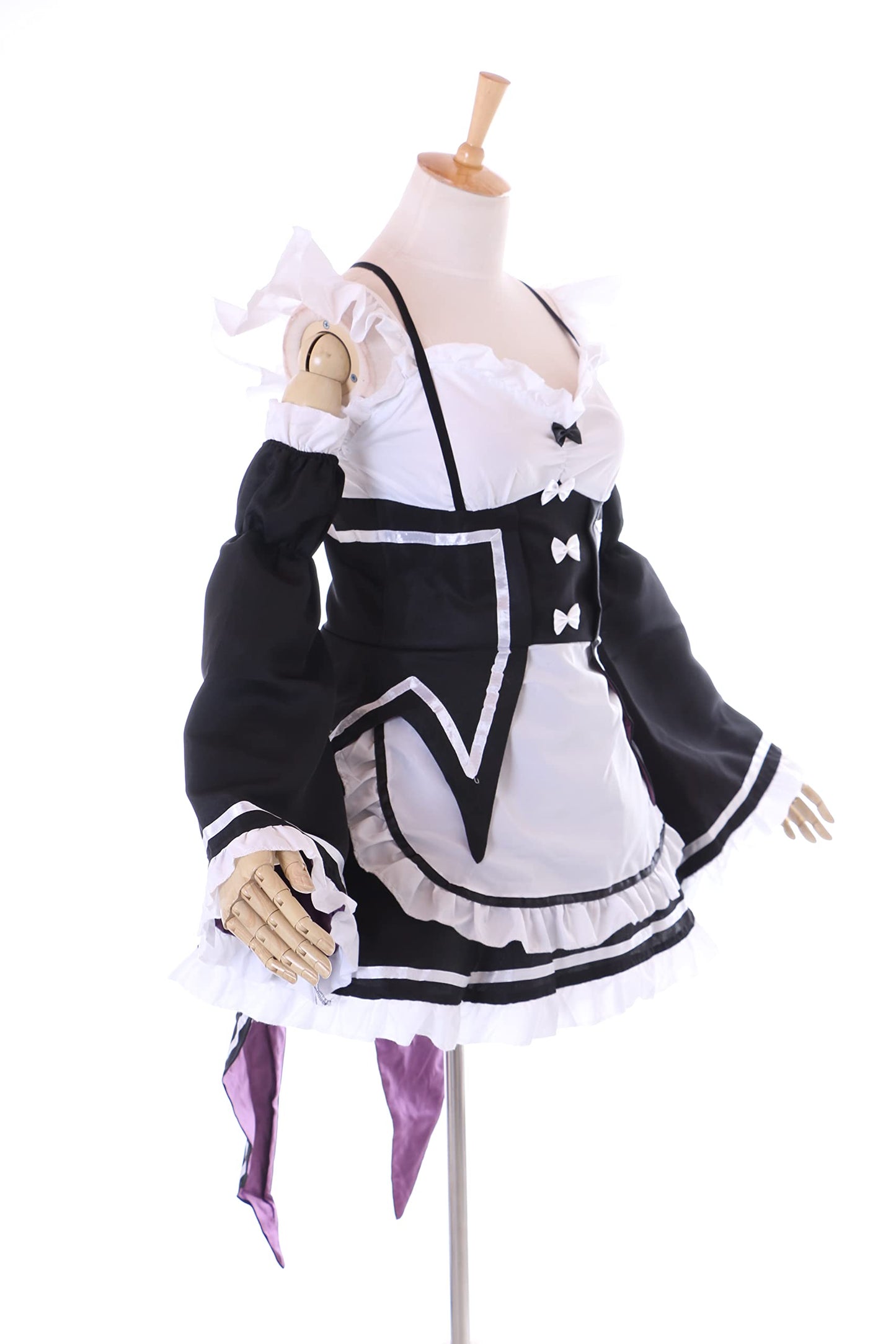 Naiste cosplay kostüüm „Re:Zero“ Rem/Ram teenijanna, 7-osaline komplekt, suurus L