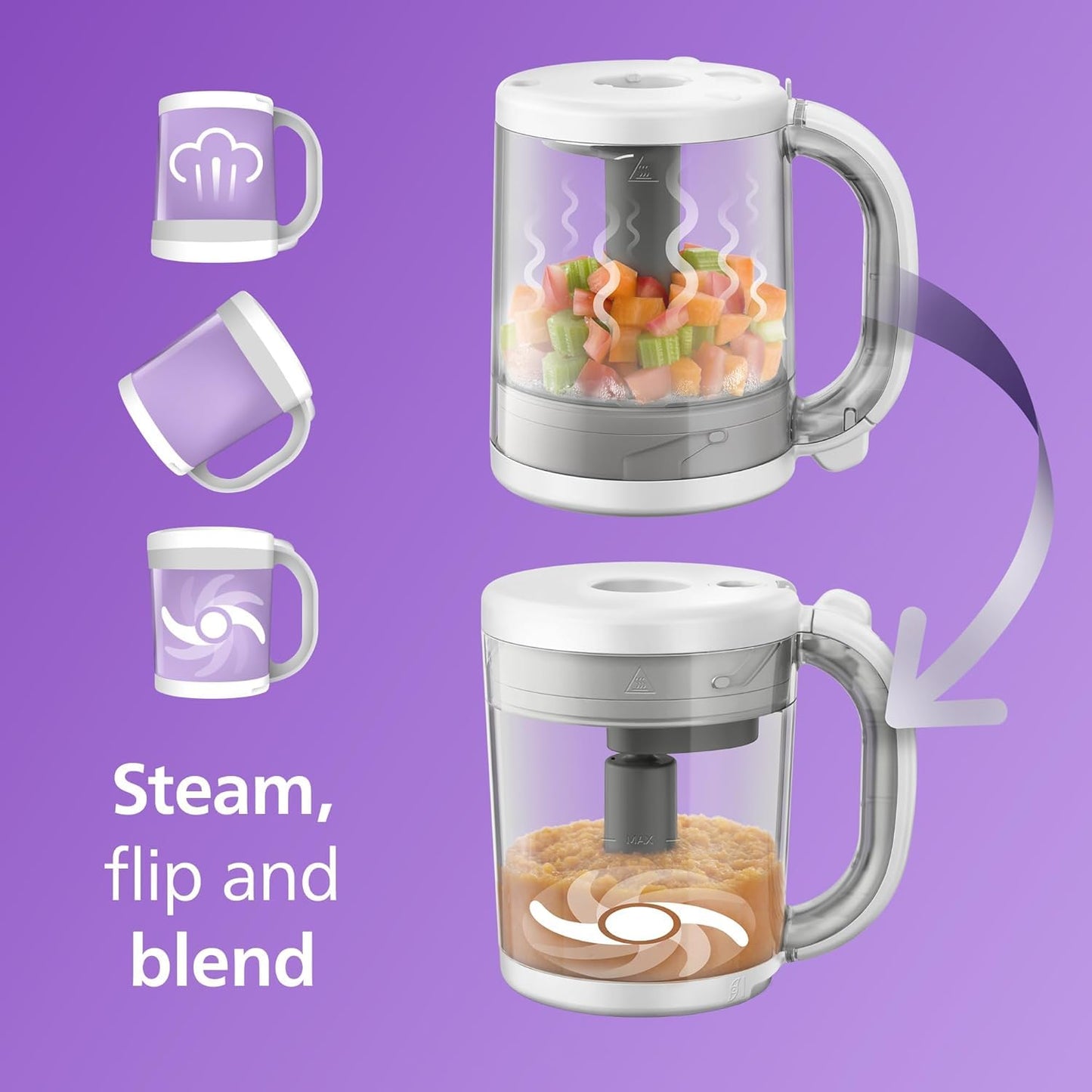 Philips Avent 4-in-1 Aurutaja ja Blender SCF883/01