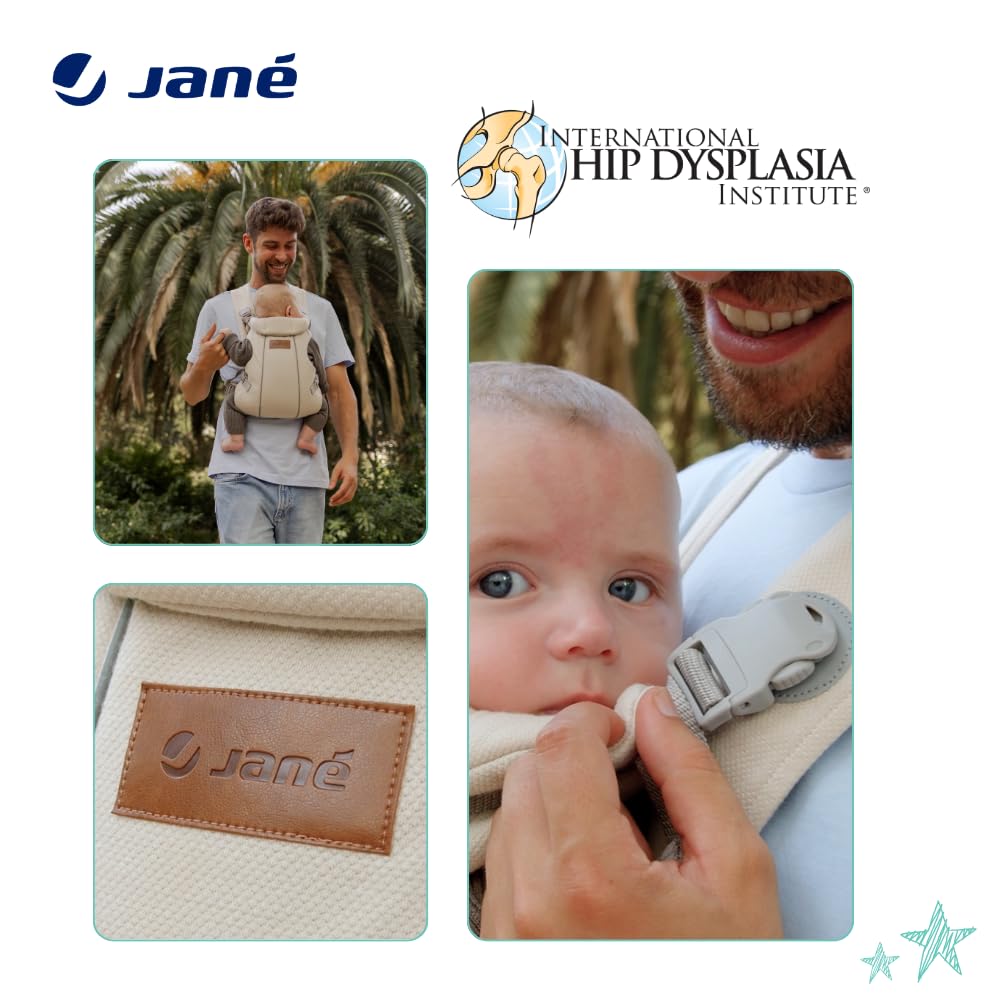 Jané Dual ergonoomiline kandekott, sünnist kuni 15 kg, 3 kandesuunda, hingav ja polsterdatud, beež