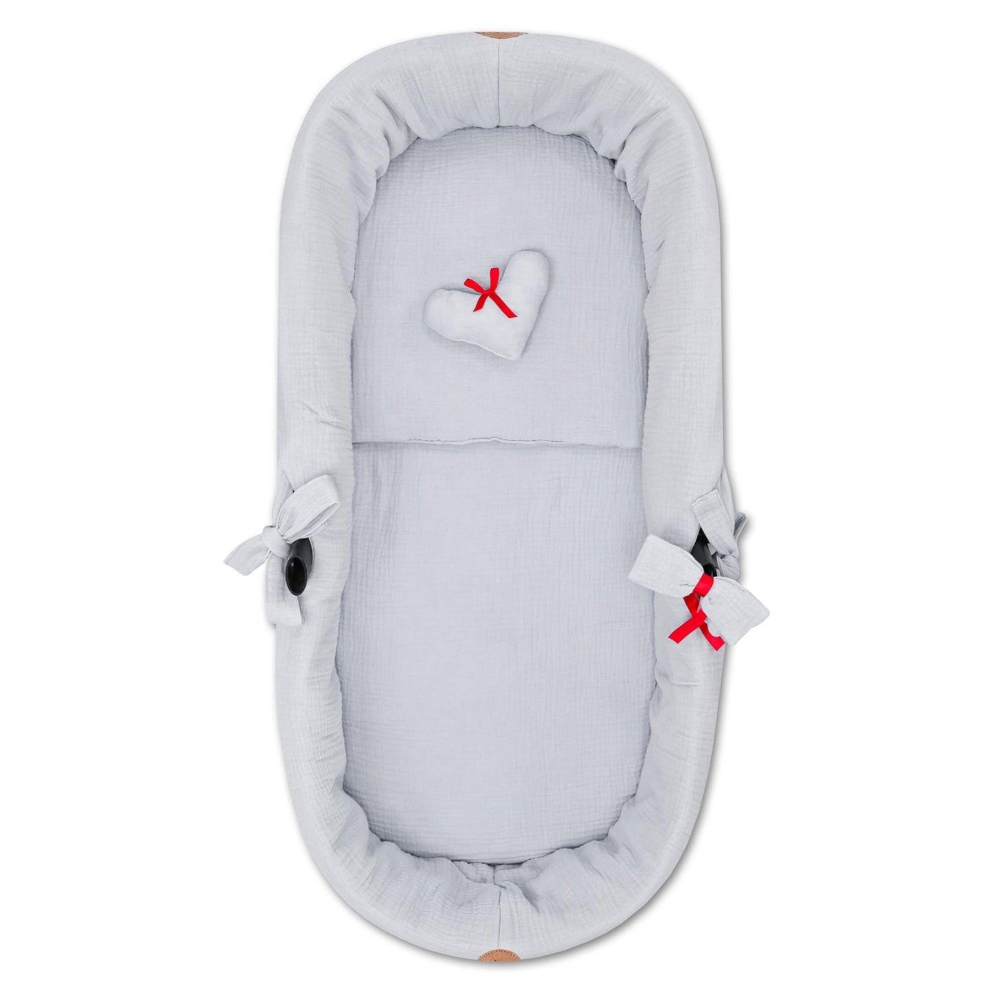 Totsy Baby musliinkangas vankrikorvi sisu (3-osaline komplekt), hall