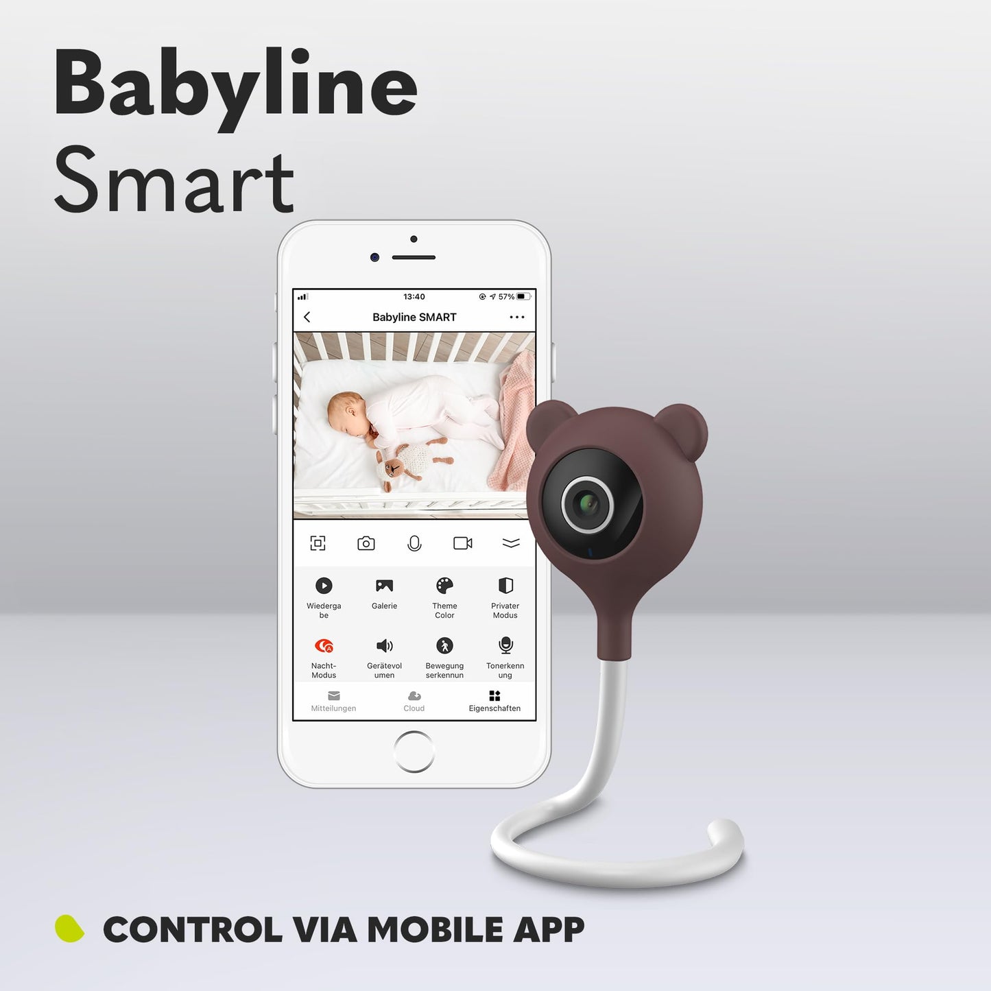 Lionelo Babyline Smart Wi-Fi beebimonitor kaamera öörežiimiga