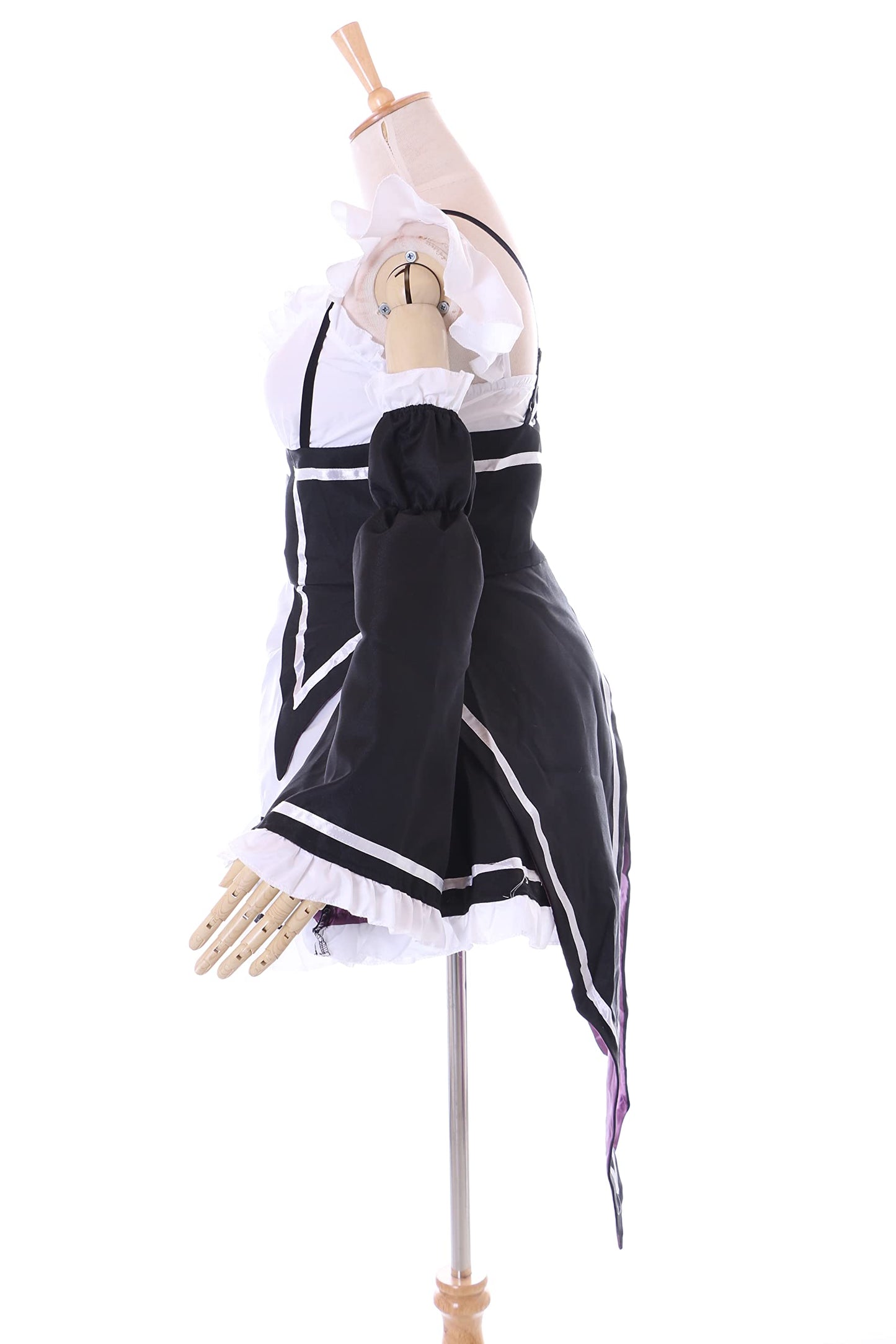 Naiste cosplay kostüüm „Re:Zero“ Rem/Ram teenijanna, 7-osaline komplekt, suurus L