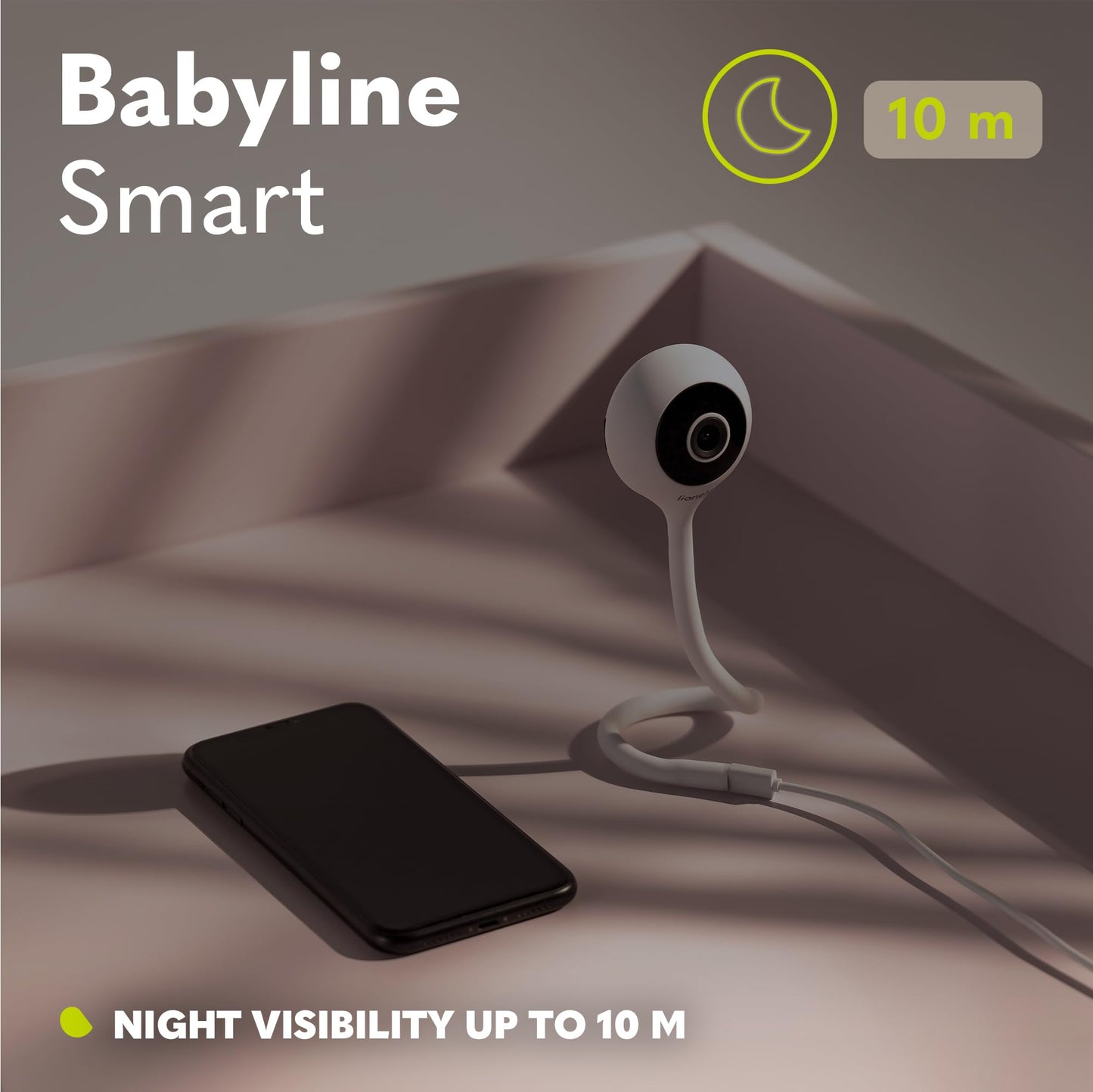 Lionelo Babyline Smart Wi-Fi beebimonitor kaamera öörežiimiga