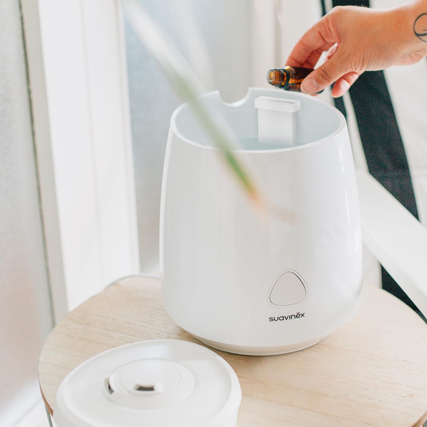 Suavinex SMART õhuniisutaja beebidele, külma uduga, aromateraapia ja öövalgus, valge