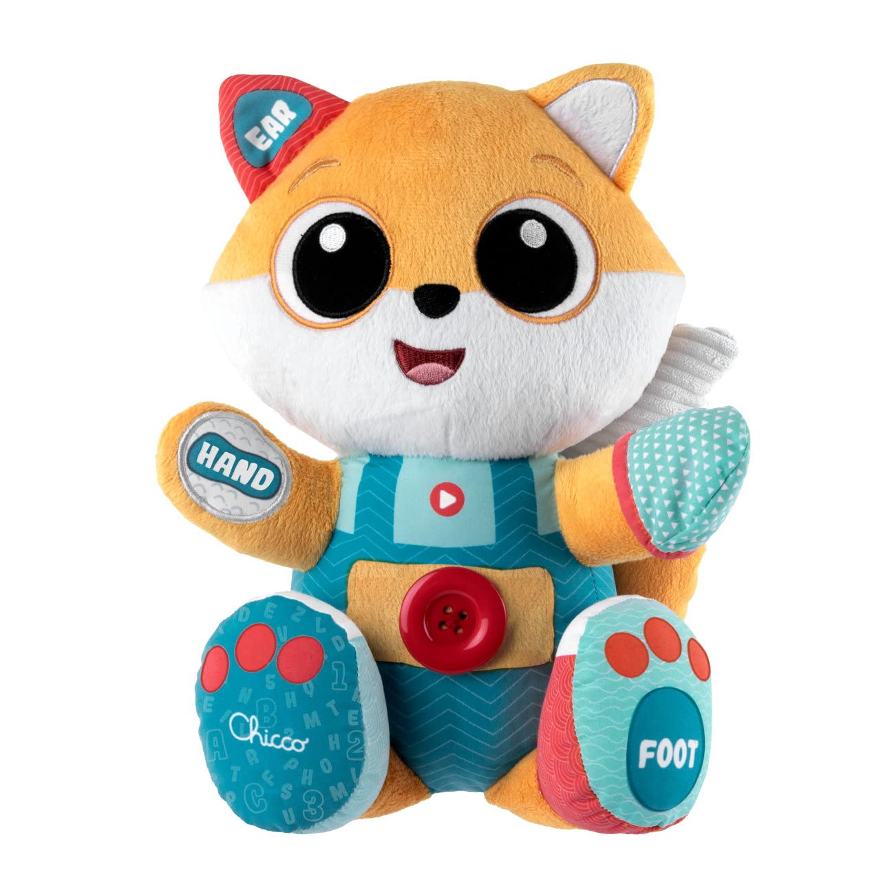 Chicco Foxy bilingual (EN/ES) interactive cuddly toy, 3-in-1 Montessori toy, 6 months – 4 years