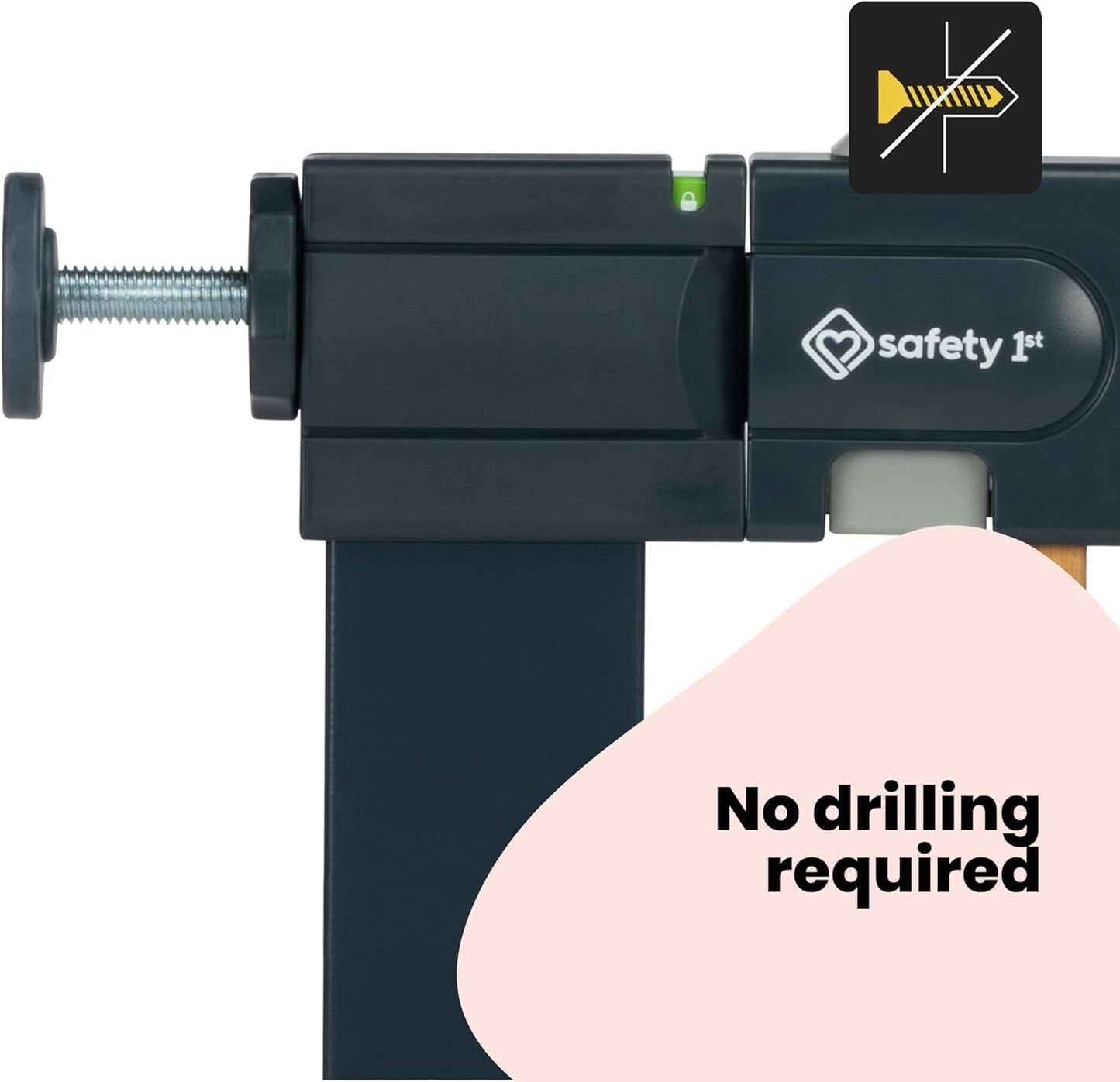 Safety 1st metallist turvavärav Easy Close, 73–80 cm, puidumustriga