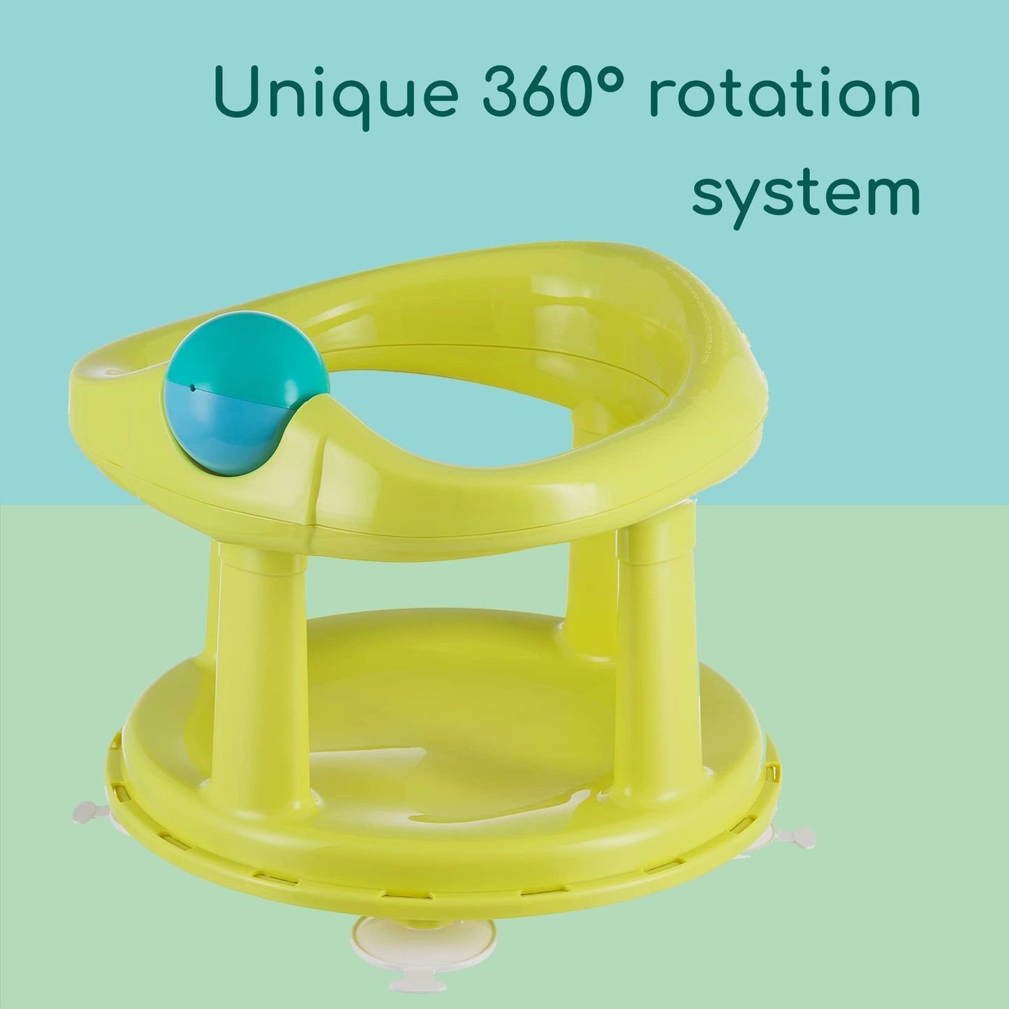 Bebeconfort rotating bath seat for 6–12 months old, up to 10 kg, lime green