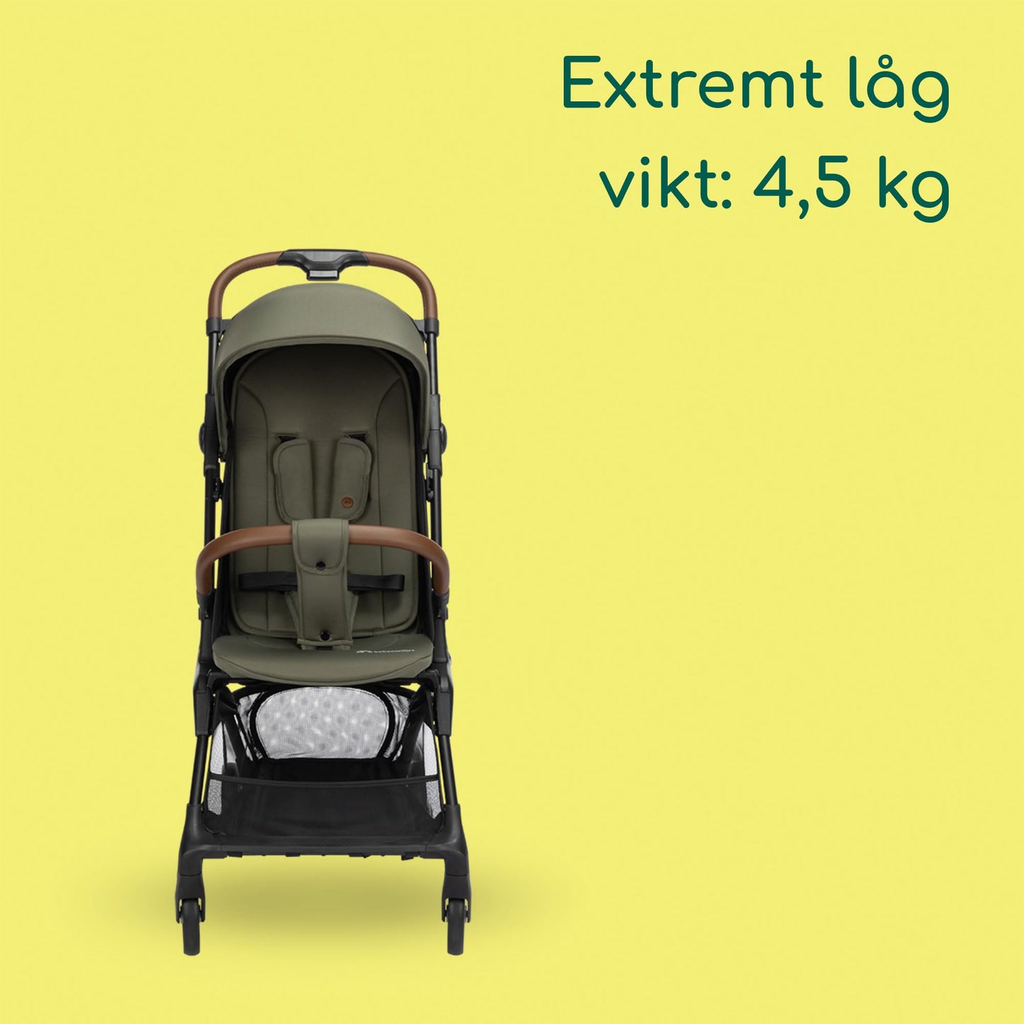 Bebeconfort Zephir lightweight and compact travel stroller, 0–4 years, Mineral Green