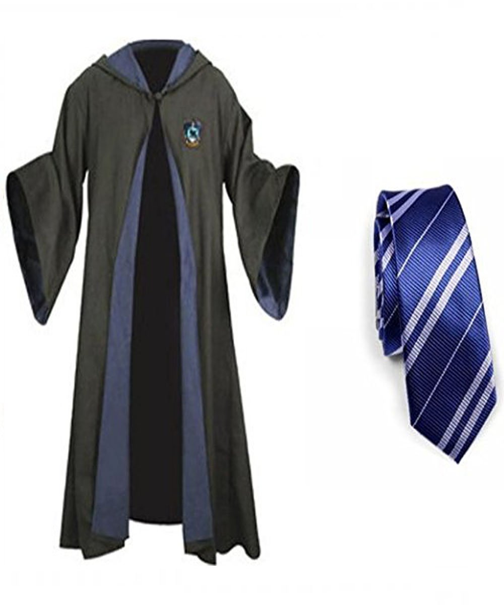Ravenclaw wizard dress in size L, costume with hood and tie