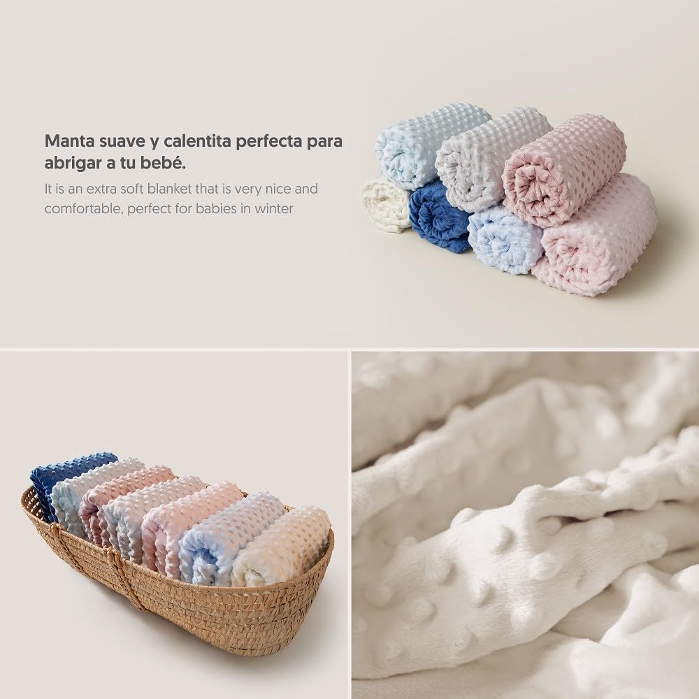 Interbaby beebitekk ja kaisukaru komplekt, 80 × 110 cm, kreem