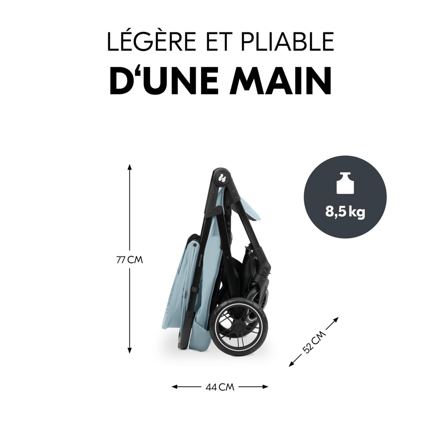 Hauck Shop N Care Compact jalutuskäru, kuni 25 kg, Dusty Blue