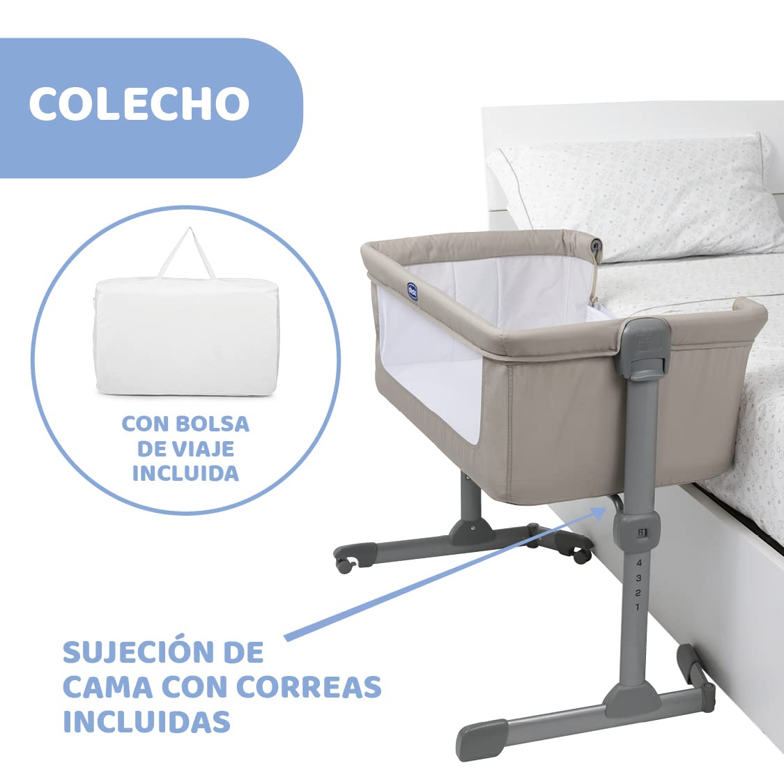 Chicco Next2Me Essential vooditasku, 0–6 kuud