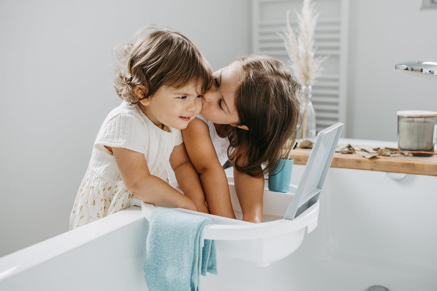 Rotho Babydesign Kiddy Wash laste valamu vanniserva külge, valge/hall