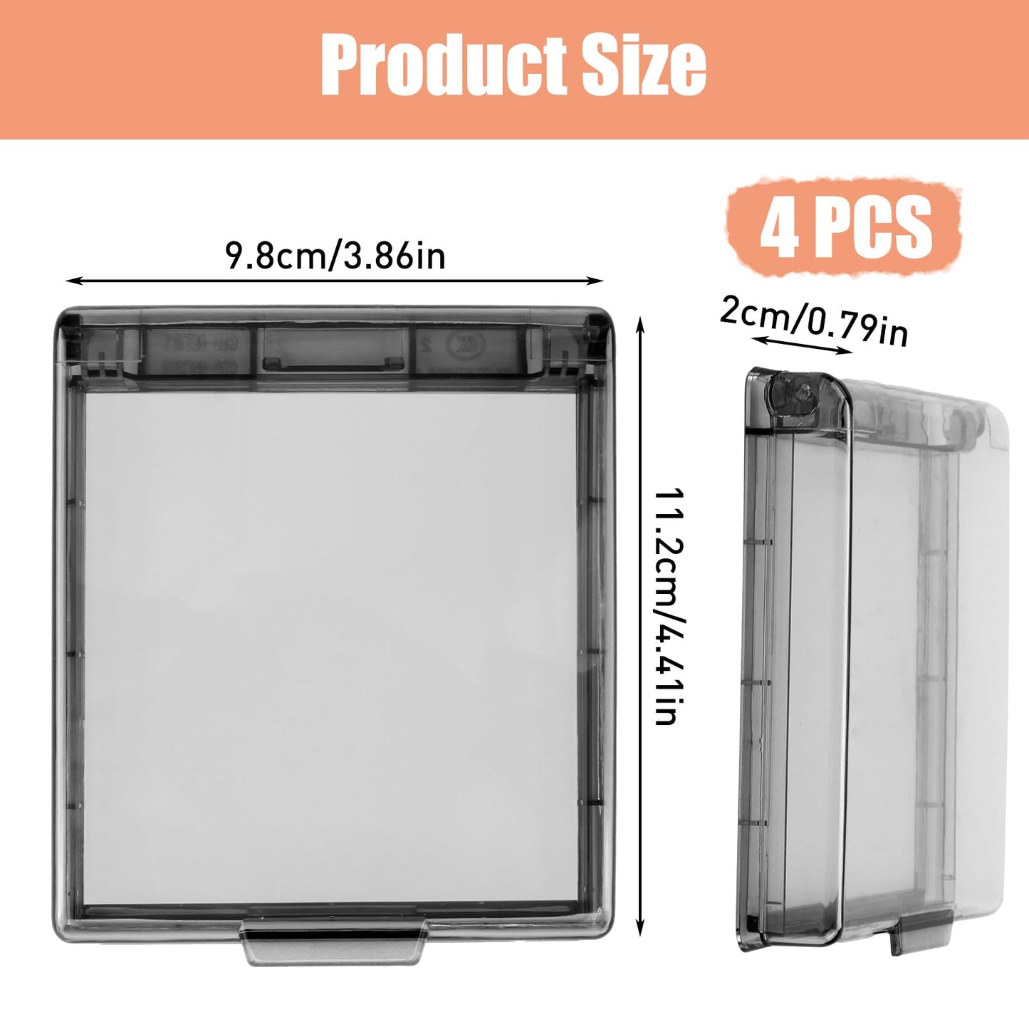 Smomend veekindlad pistikukaitsed, tüüp 86, 4 tk, läbipaistev