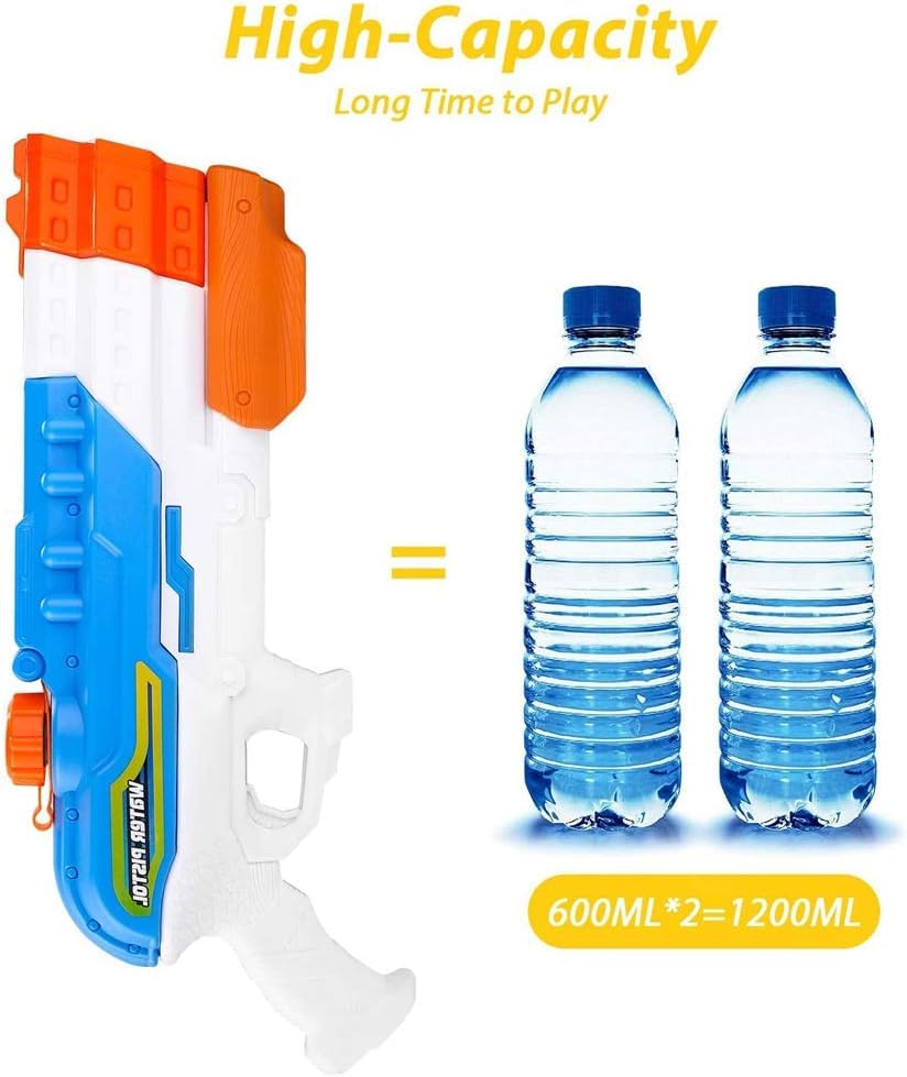 Super Squirt veepüstol 4-auguga, suur mahutavus (1800ml) ja pikk laskekaugus