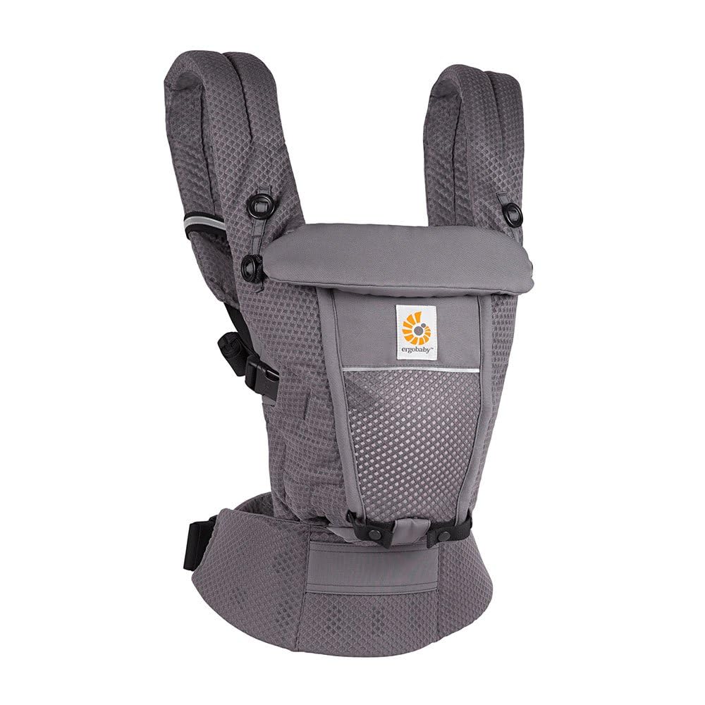 Ergobaby Adapt kandekott vastsündinule, 3 kandesuunda, SoftFlex Mesh, Graphite Grey