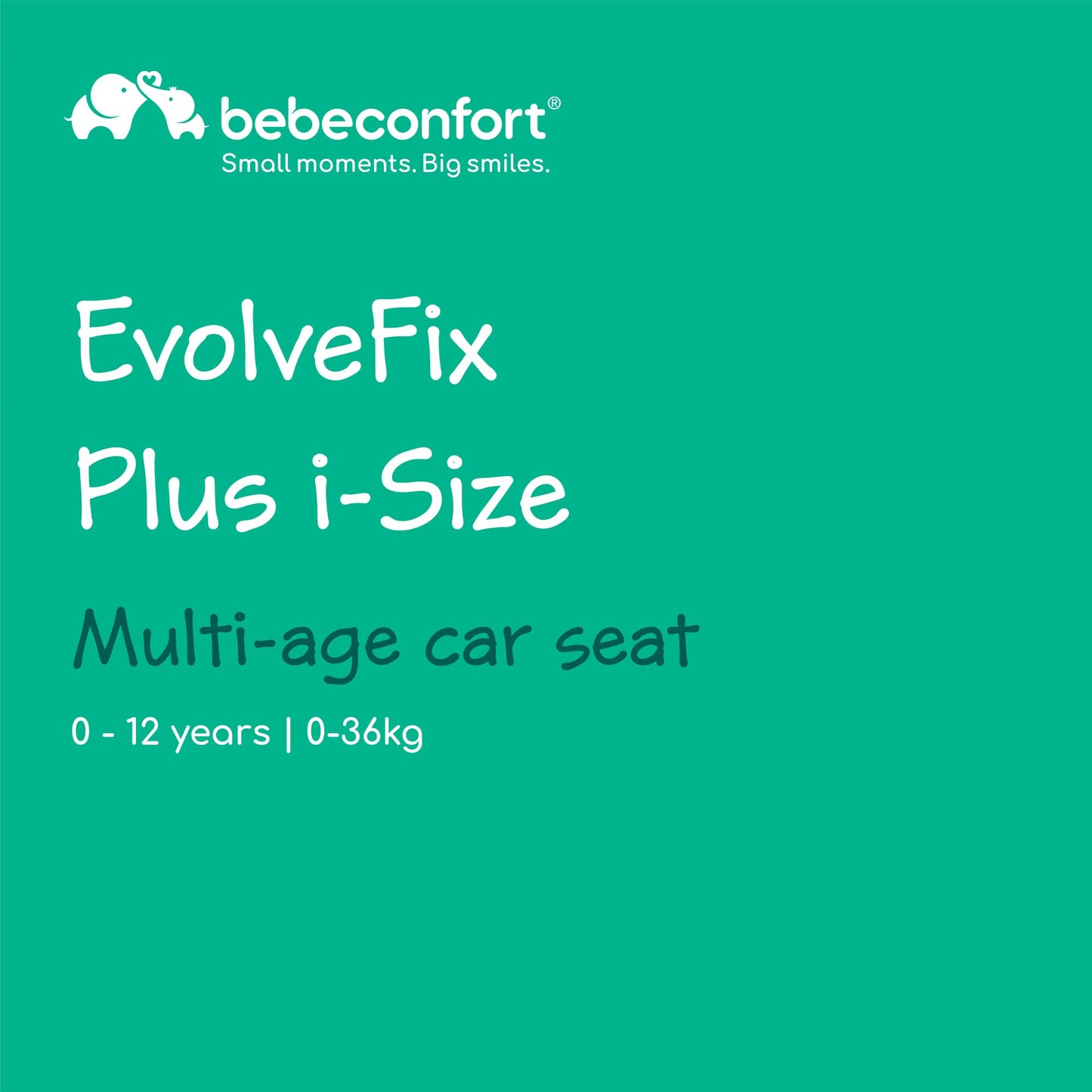 Bebeconfort EvolveFix Plus i-Size car seat, 360° rotating, 0–12 years / 40–150 cm, Black Mist