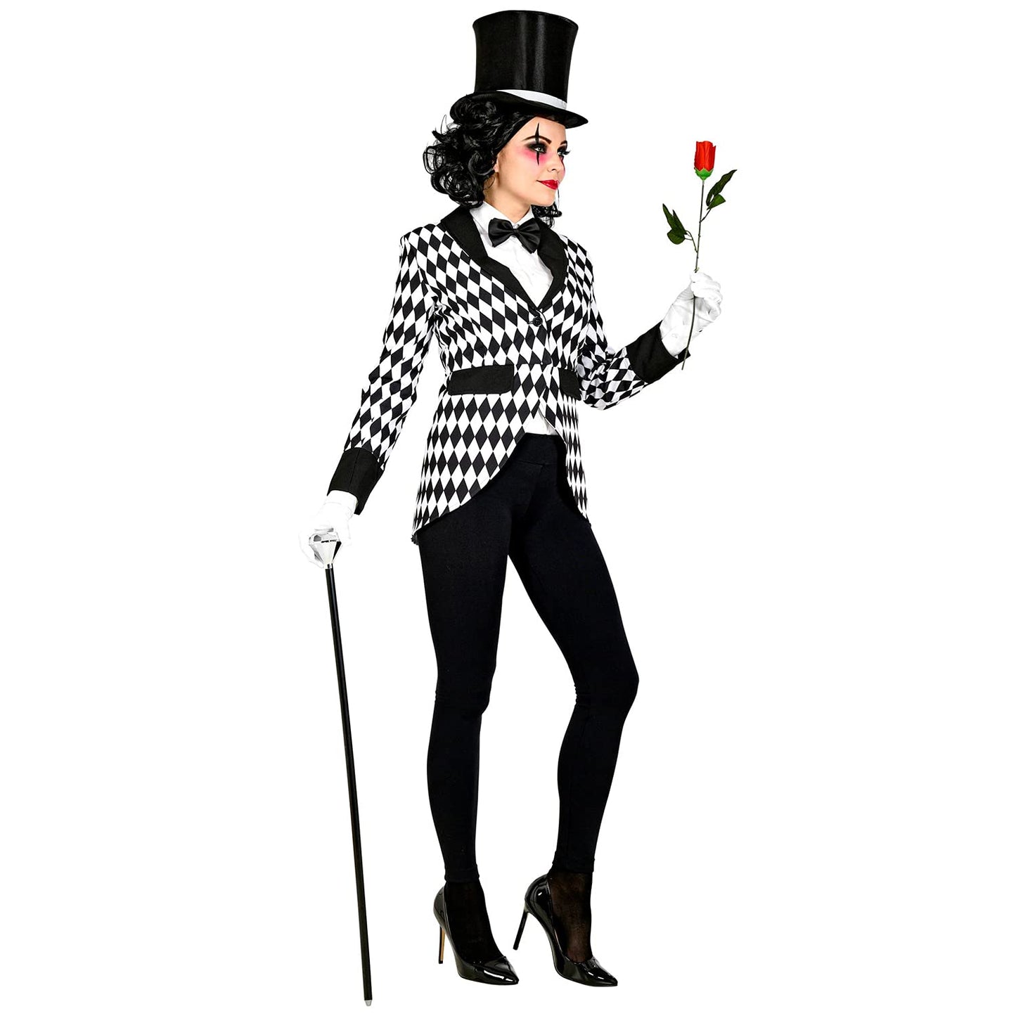 Naiste harklequin pintsak – black-white M/L