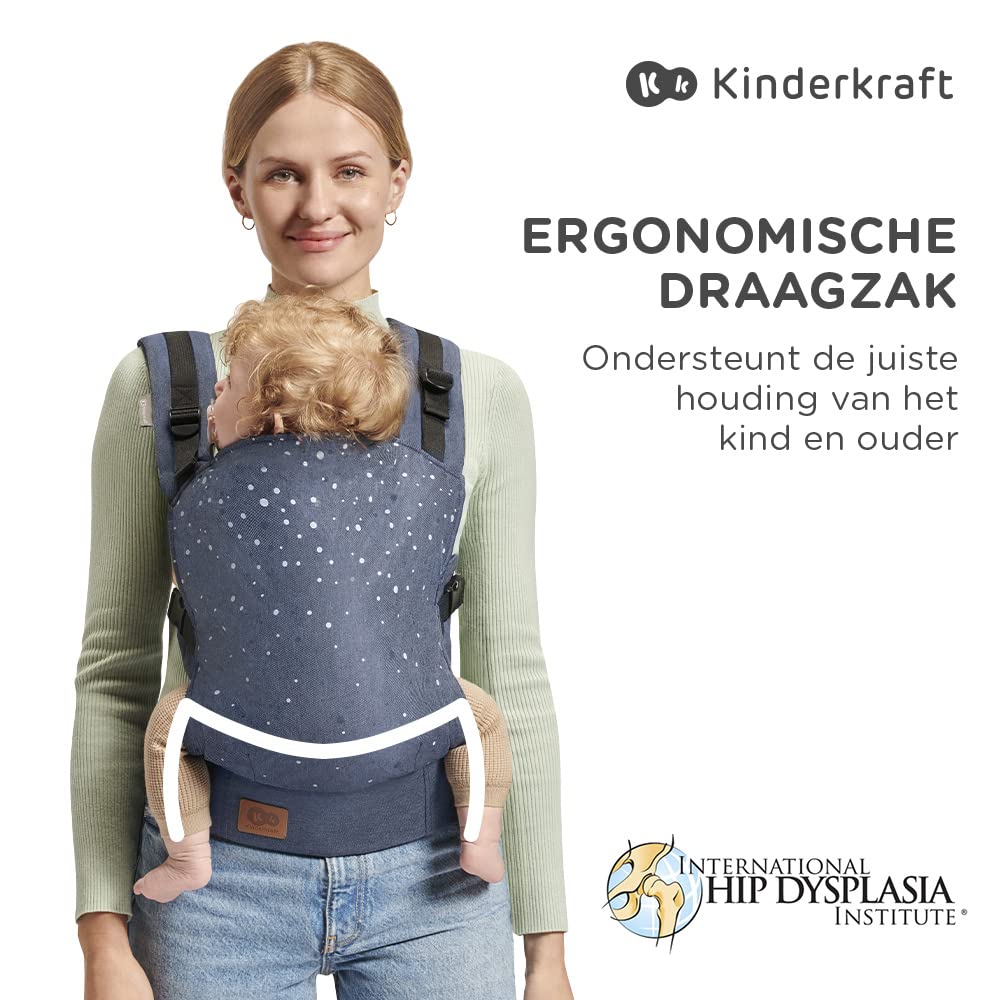 Kinderkraft NINO Confetti ergonoomiline beebikandekott, 2 kandmisviisi, hall