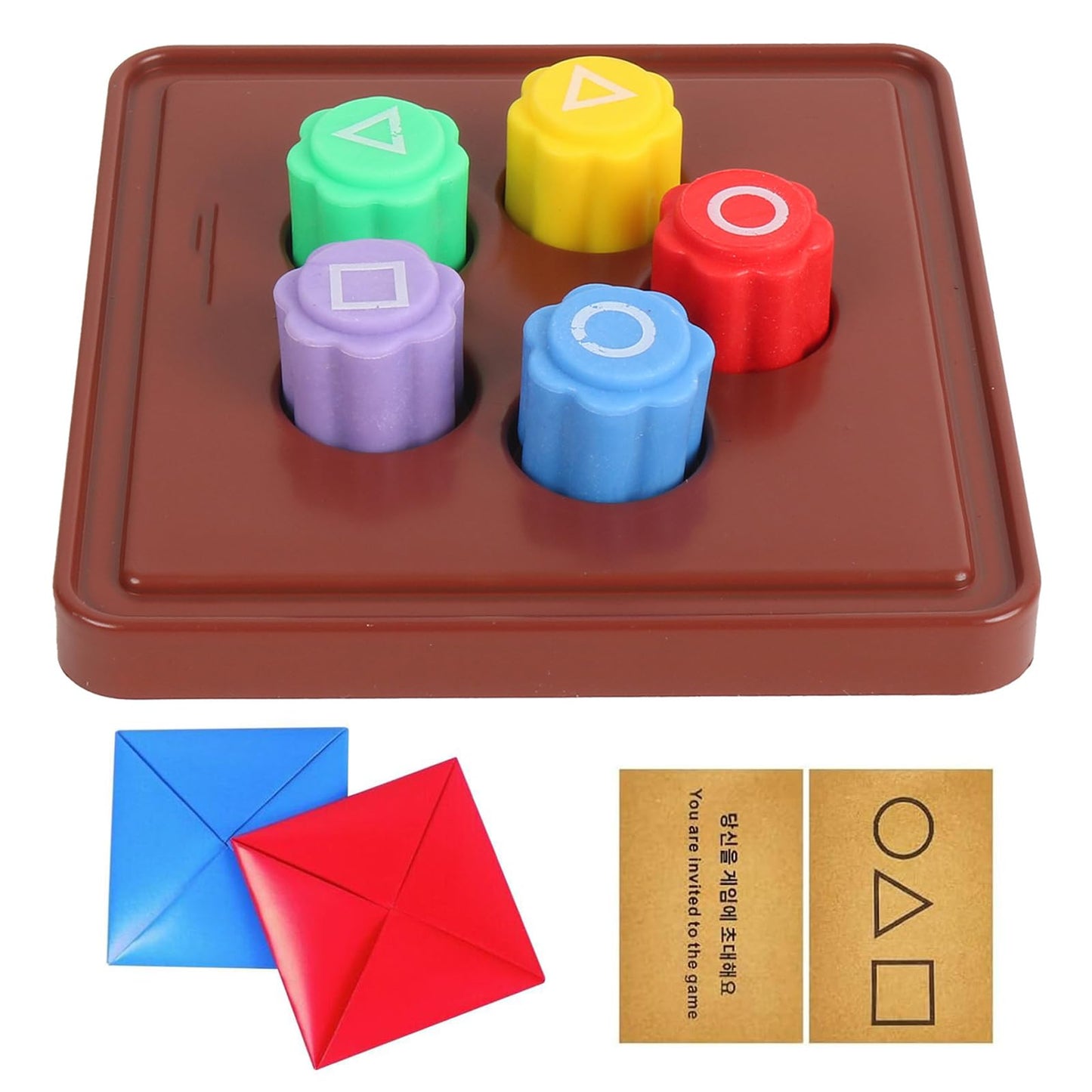 Tradition Korean game Gonggi with colorful stones, portable set