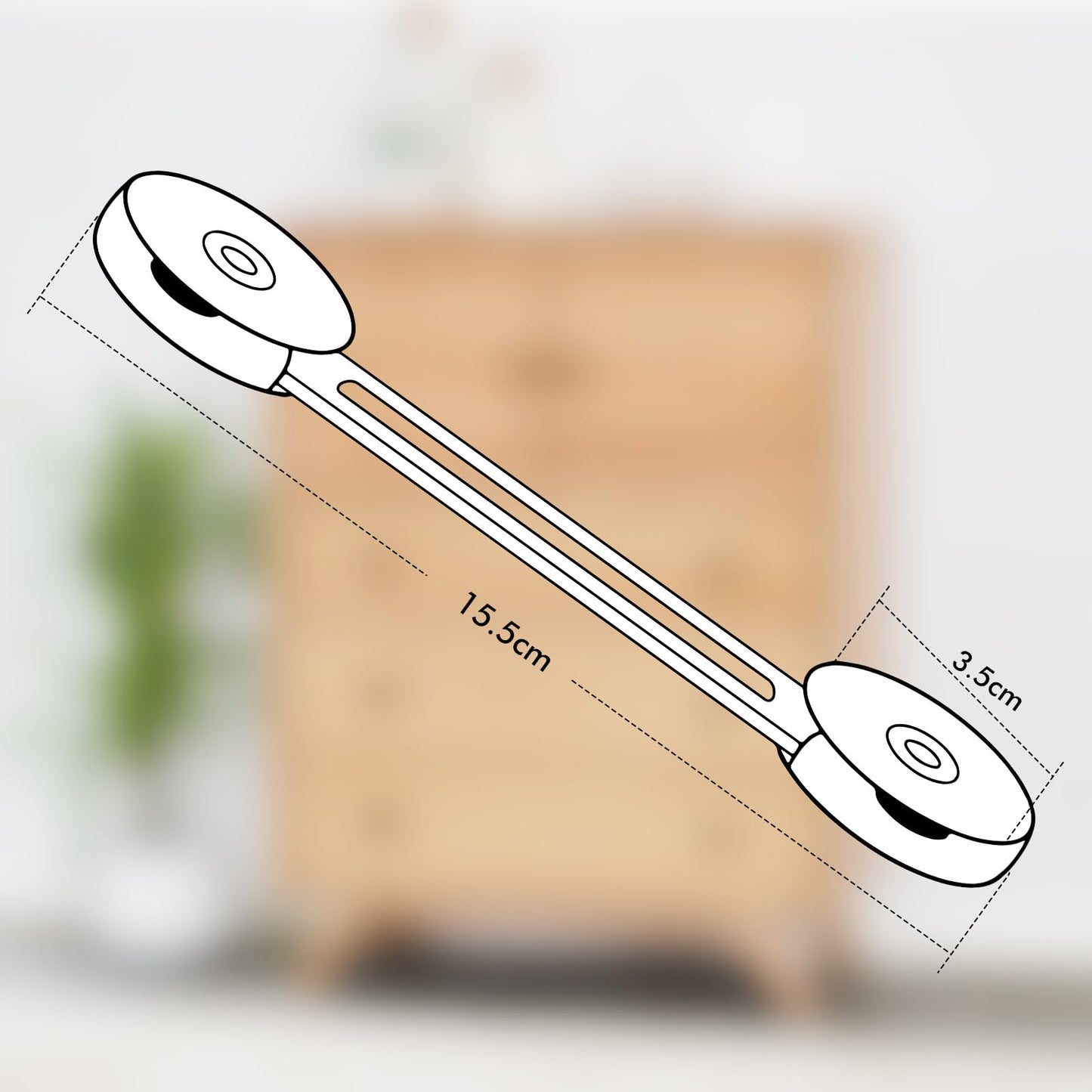 AiQInu child safety locks for cabinets and drawers, transparent, 9 pcs