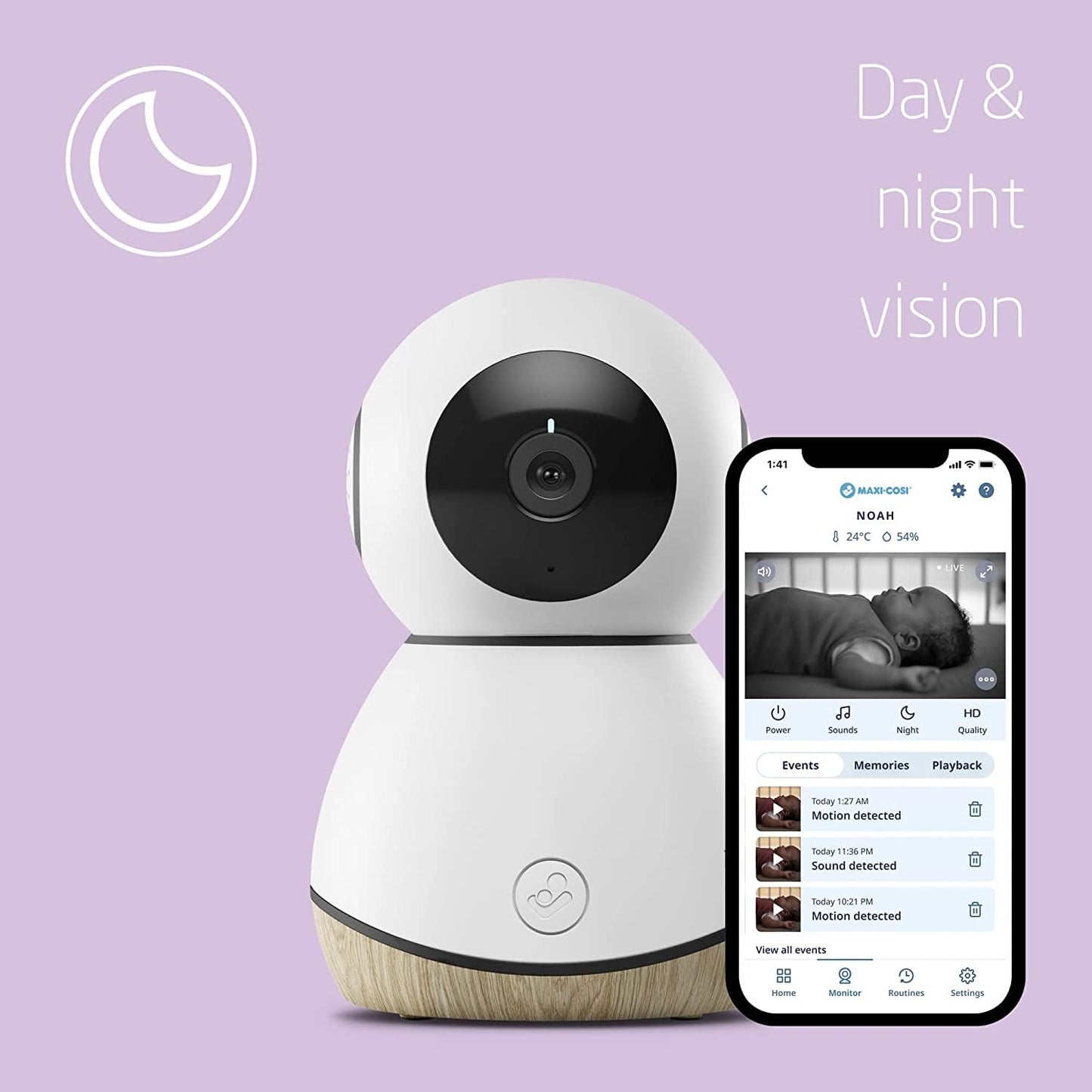 Maxi-Cosi See nutikas videobeebimonitor 1080p HD, Wi-Fi ja äpijuhtimisega