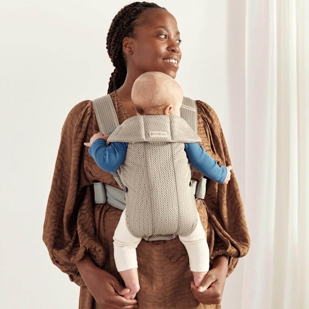 BabyBjörn Baby Carrier Mini carrier bag, 3D Mesh, grey-beige