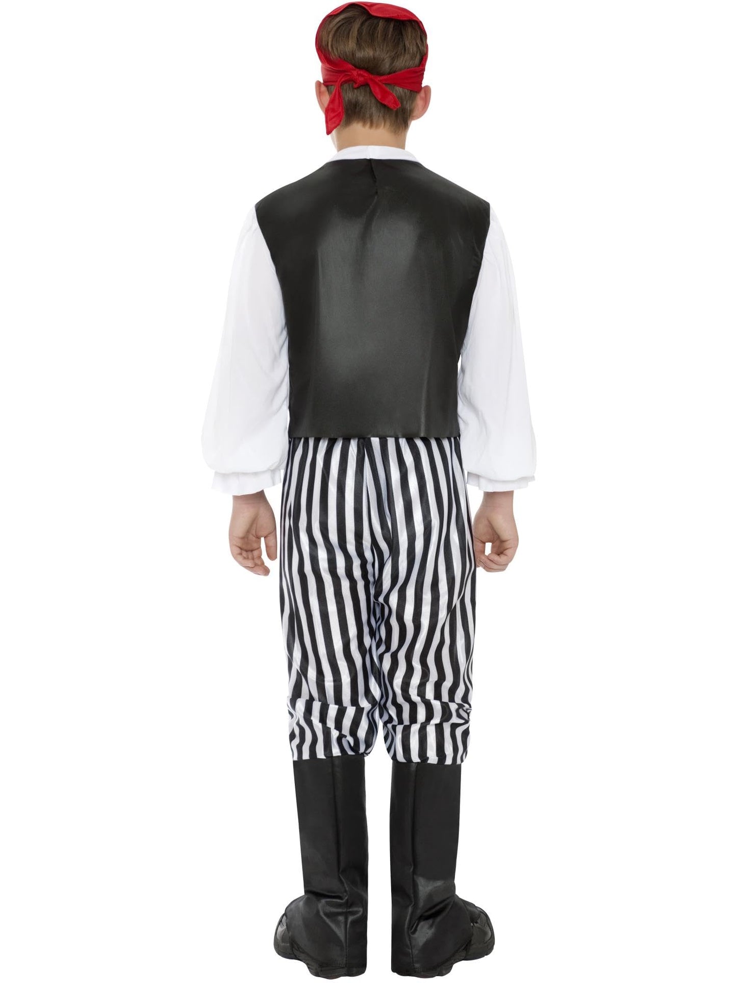 Piratical costume, black and white, 4–6 years