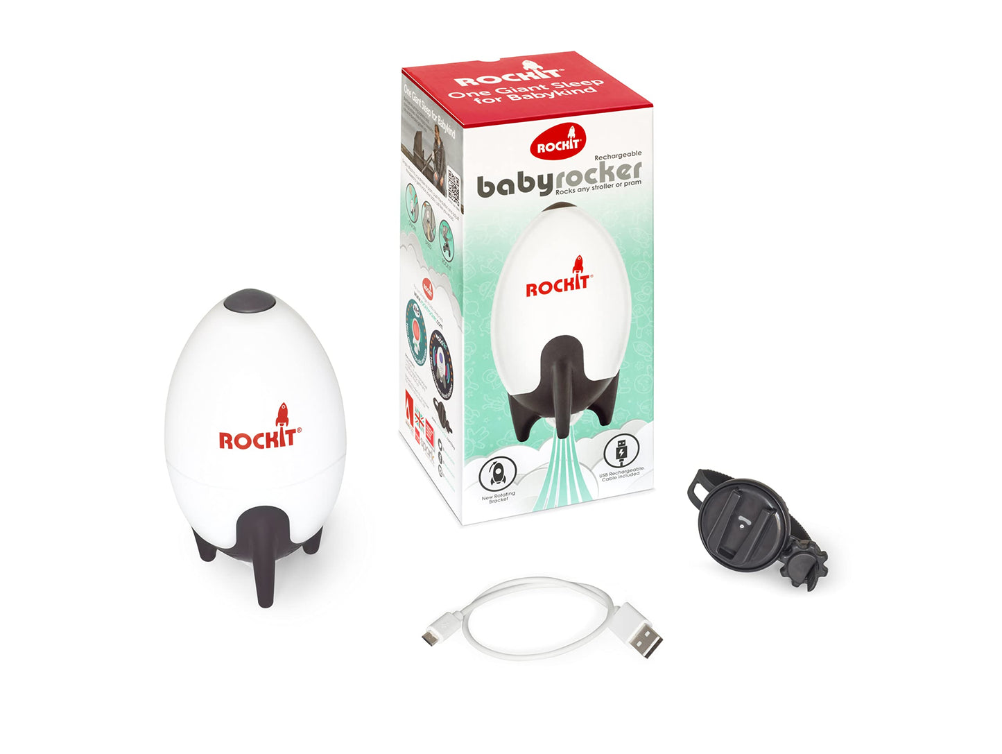 Rockit Rocker USB-laetav vankrikiigutaja, valge