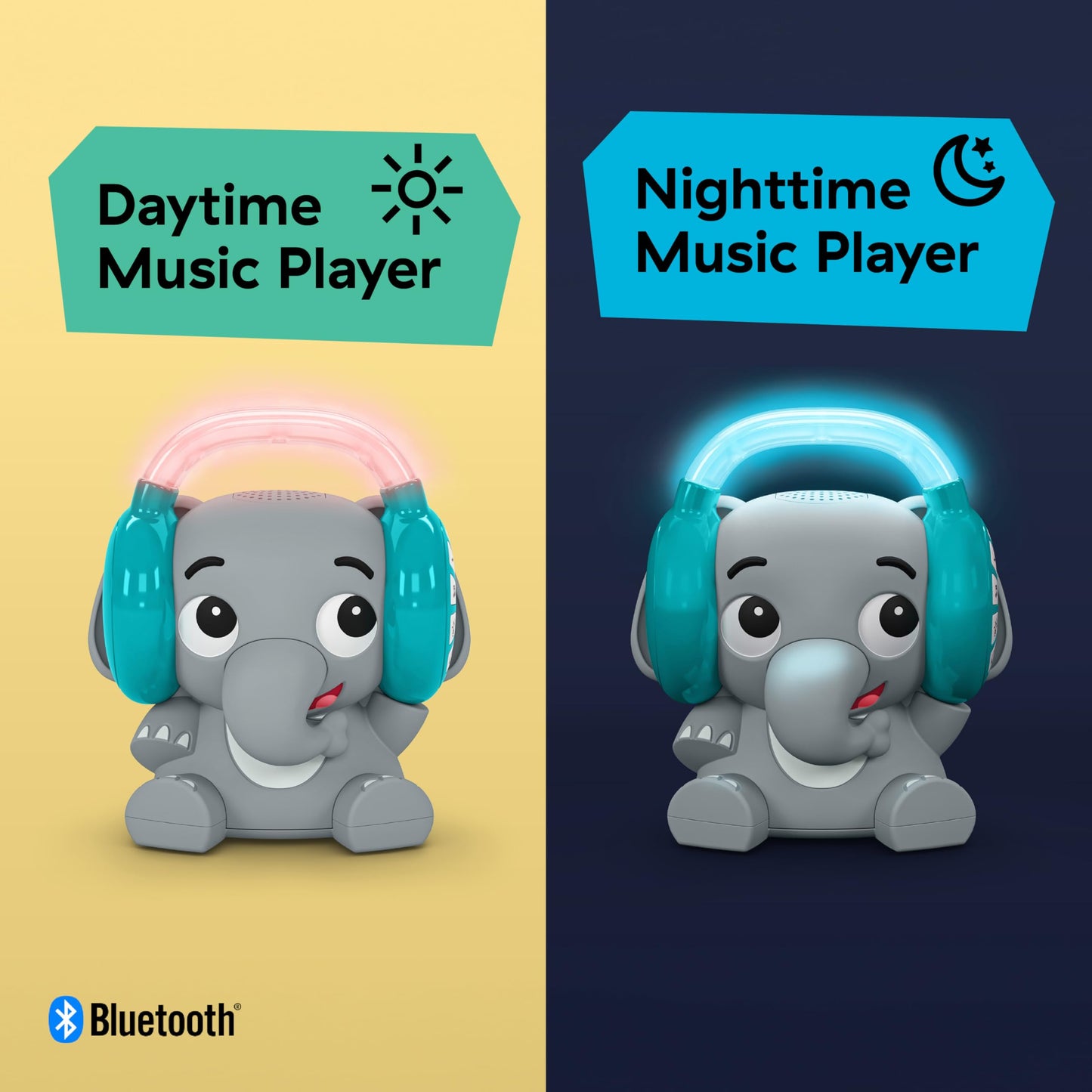 Baby Einstein Earl the Elephant Bluetooth rahusti ja öövalgus, hall