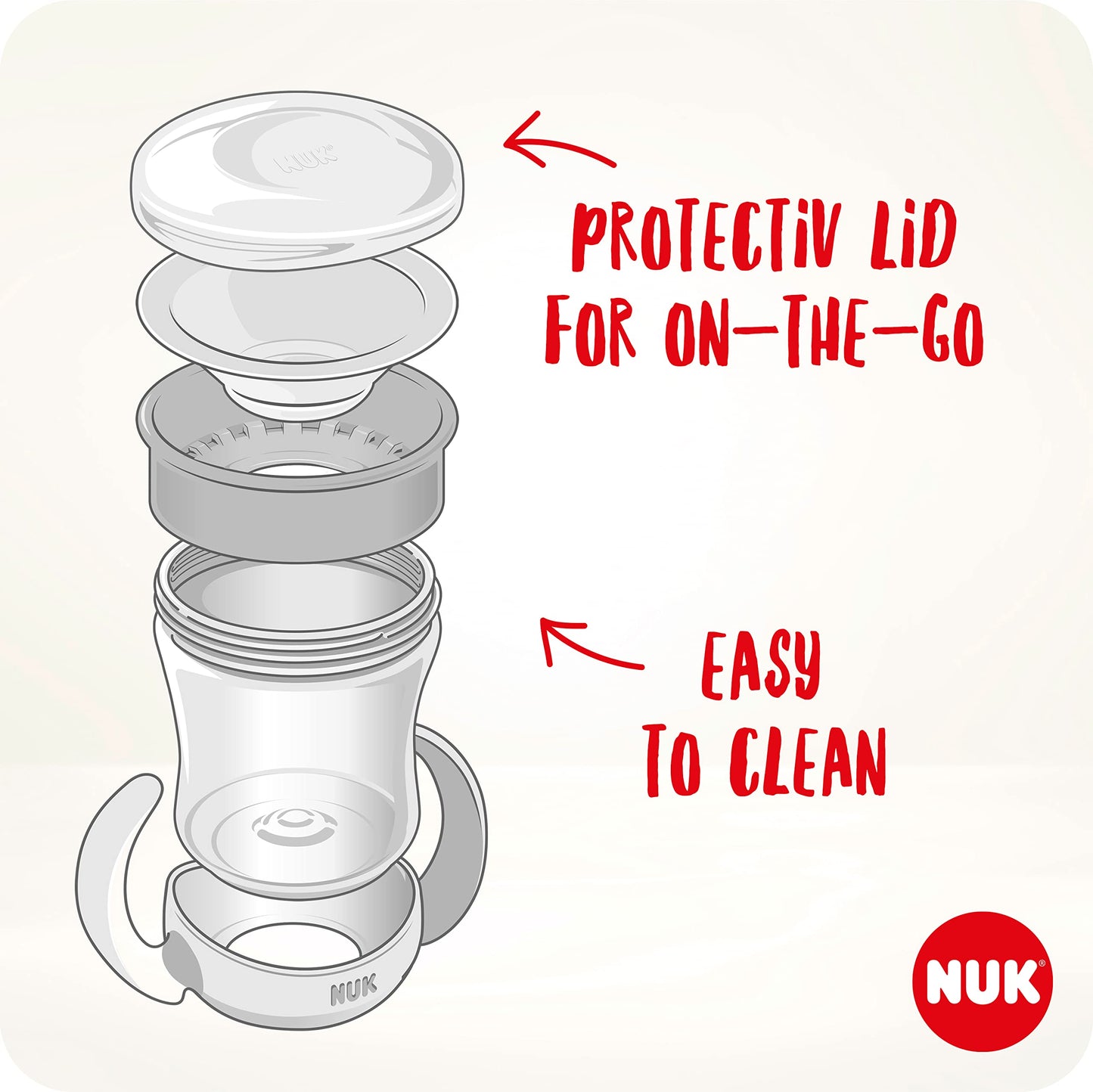 NUK Mini Magic Cup Night joogitops 160 ml (2 tk) – roosa/roheline, helendab pimedas