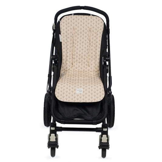 Universally compatible stroller seat cover Walking Mum "Indian Sand", breathable and washable