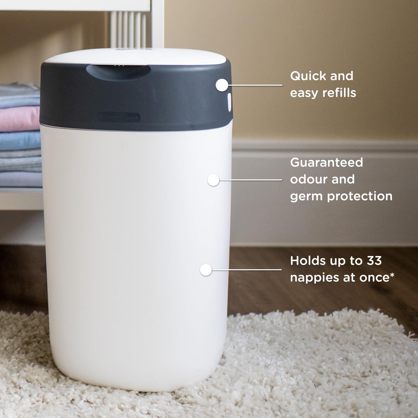 Tommee Tippee Twist & Click mähkmekonteineri stardikomplekt – 12 kassetti